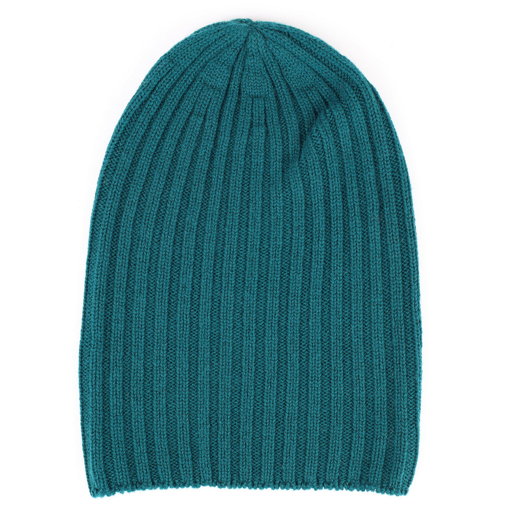 Begg & Co Scottish Forest Green Chunky Cashmere Beanie Hat