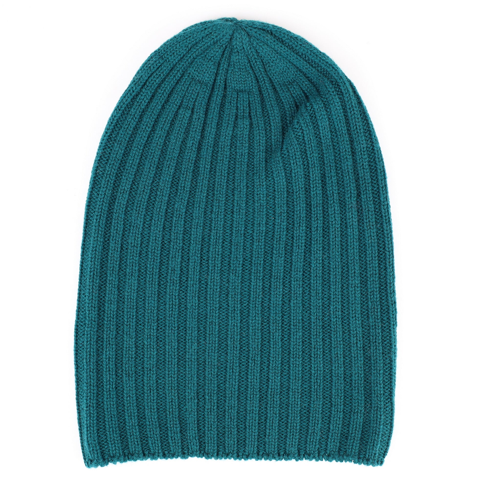 Begg & Co Scottish Forest Green Chunky Cashmere Beanie Hat