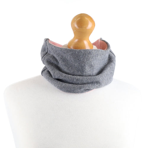 Smoke Grey and Pink Neck Warmer