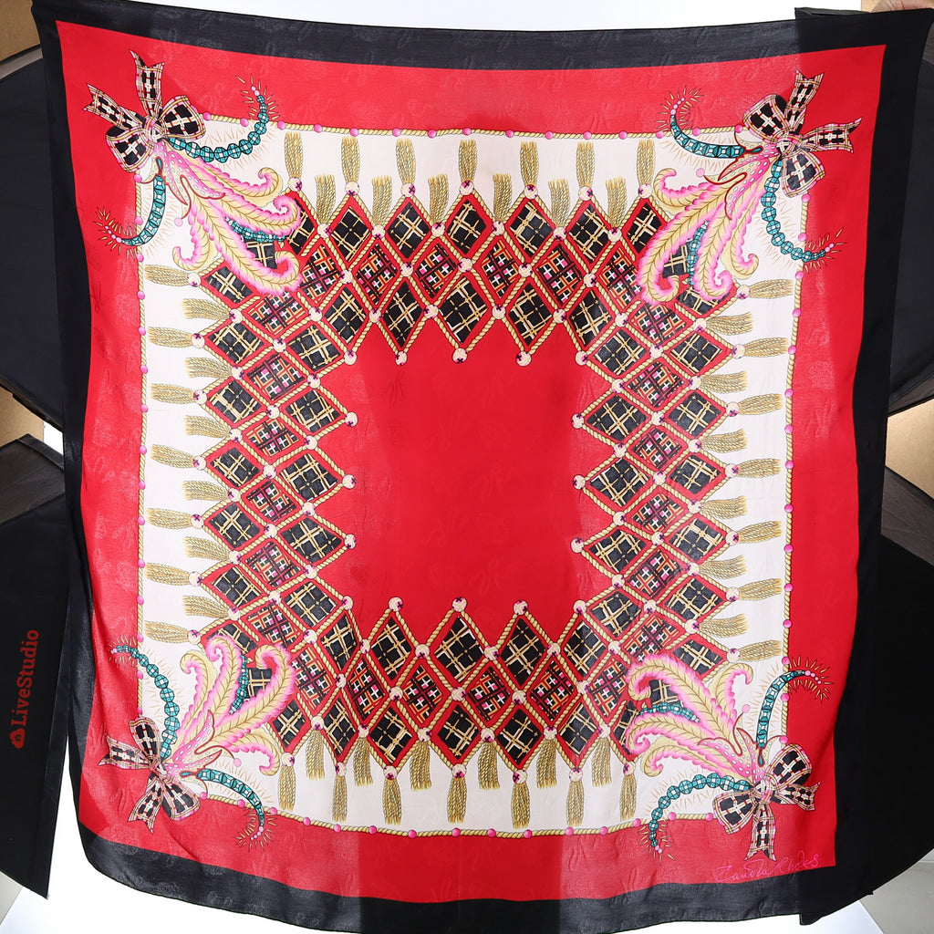 1980’s Zandra Rhodes Extra Large Vintage Silk Scarf
