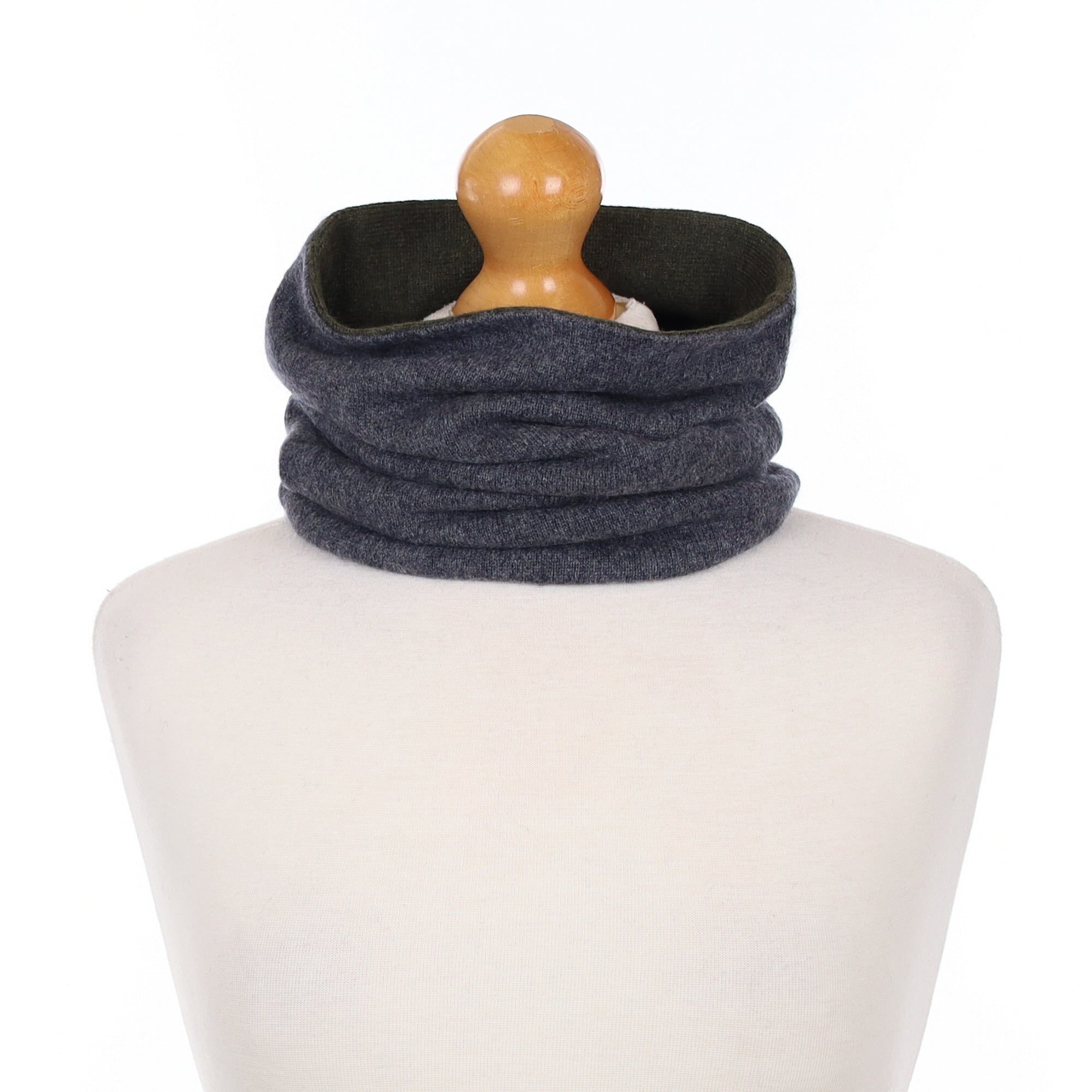 Men’s Khaki and Slate Grey Double Layered Snood