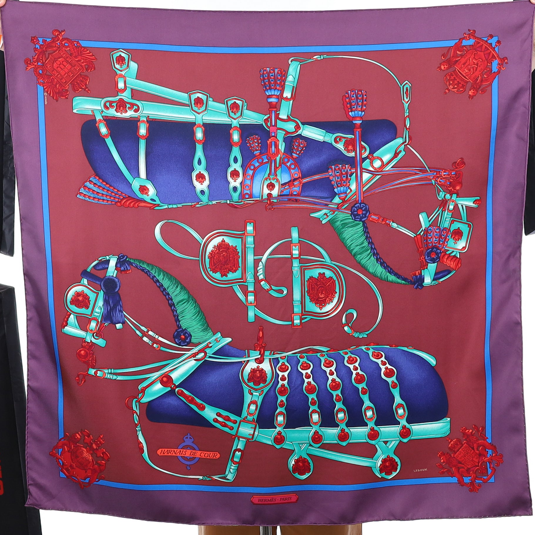Pristine Boxed Hermès Harnais de Cour Silk Scarf