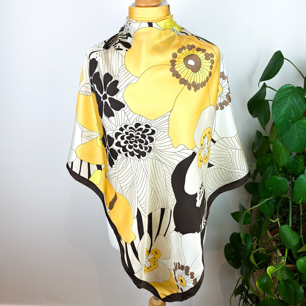 1970s Inspired Di Firenze Silk Scarf