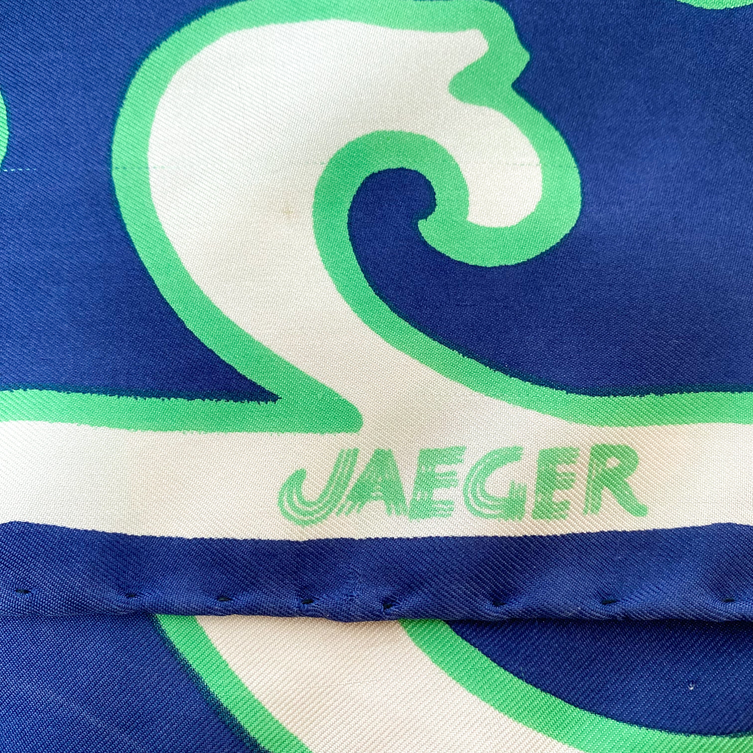 1970s Jaeger Vintage Silk Scarf