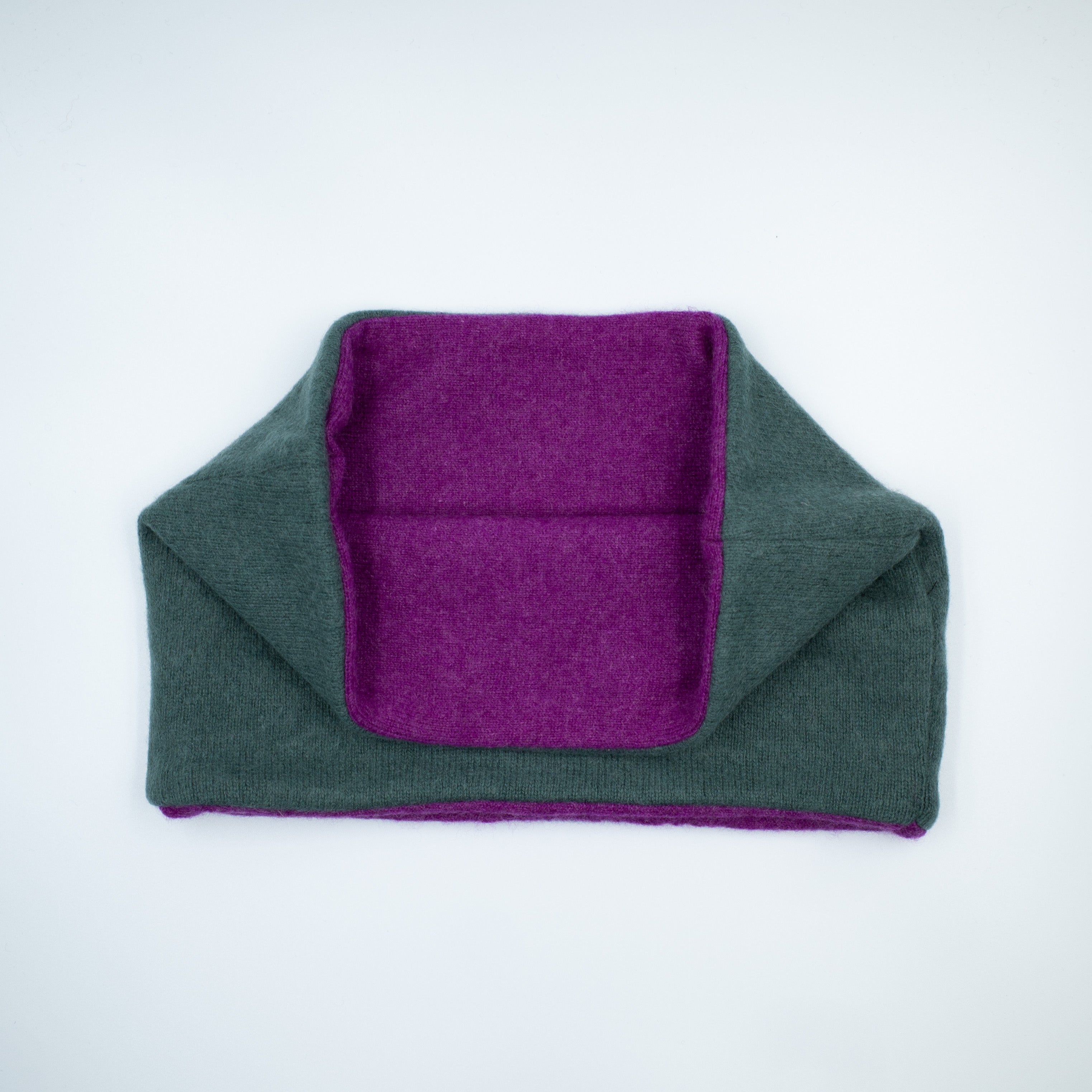 Spruce Green and Magenta Pink Neck Warmer