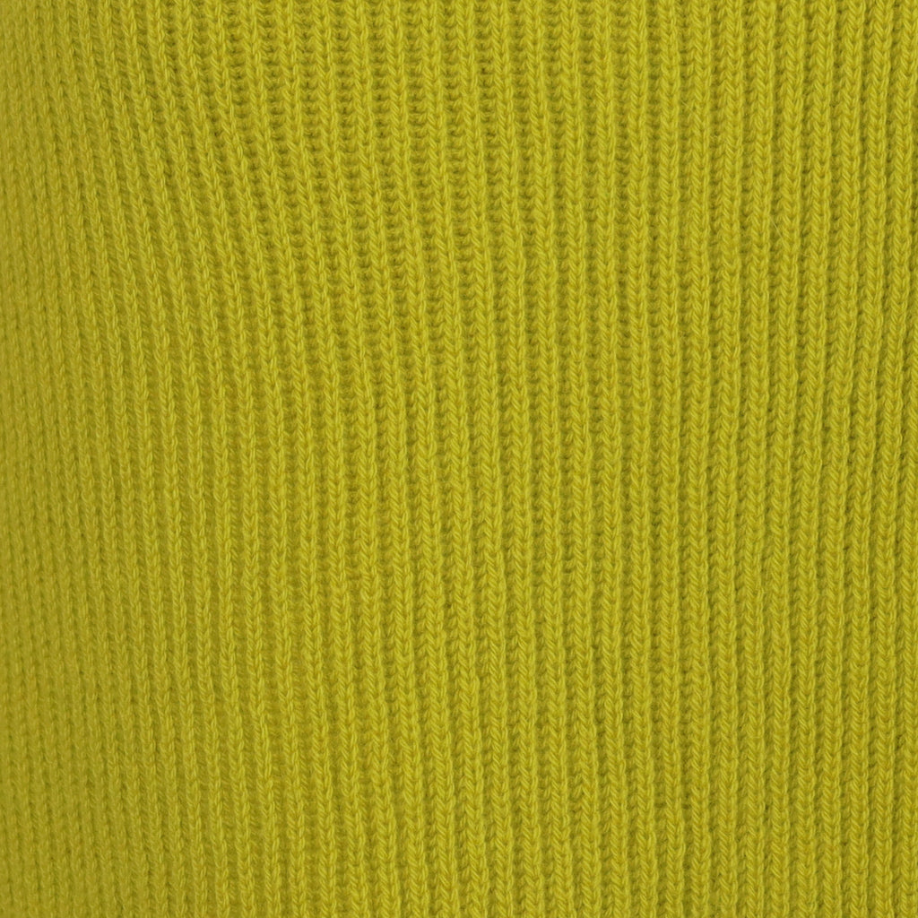 Brand New Scottish Chartreuse Rib Cashmere Scarf