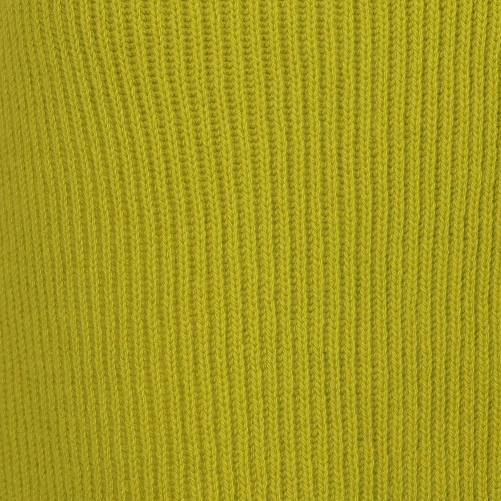 Brand New Scottish Chartreuse Rib Cashmere Scarf