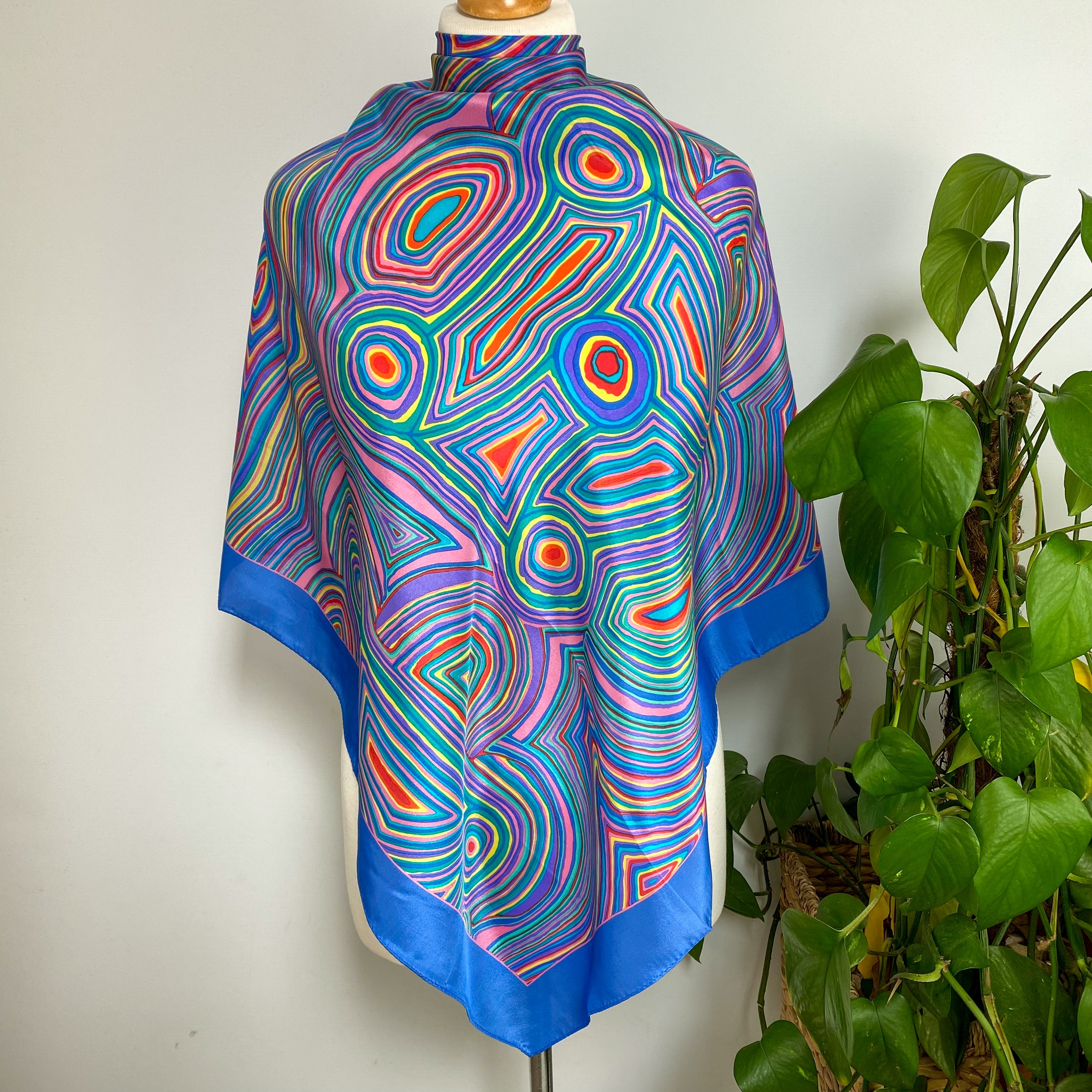 Colourful Abstract Silk Scarf