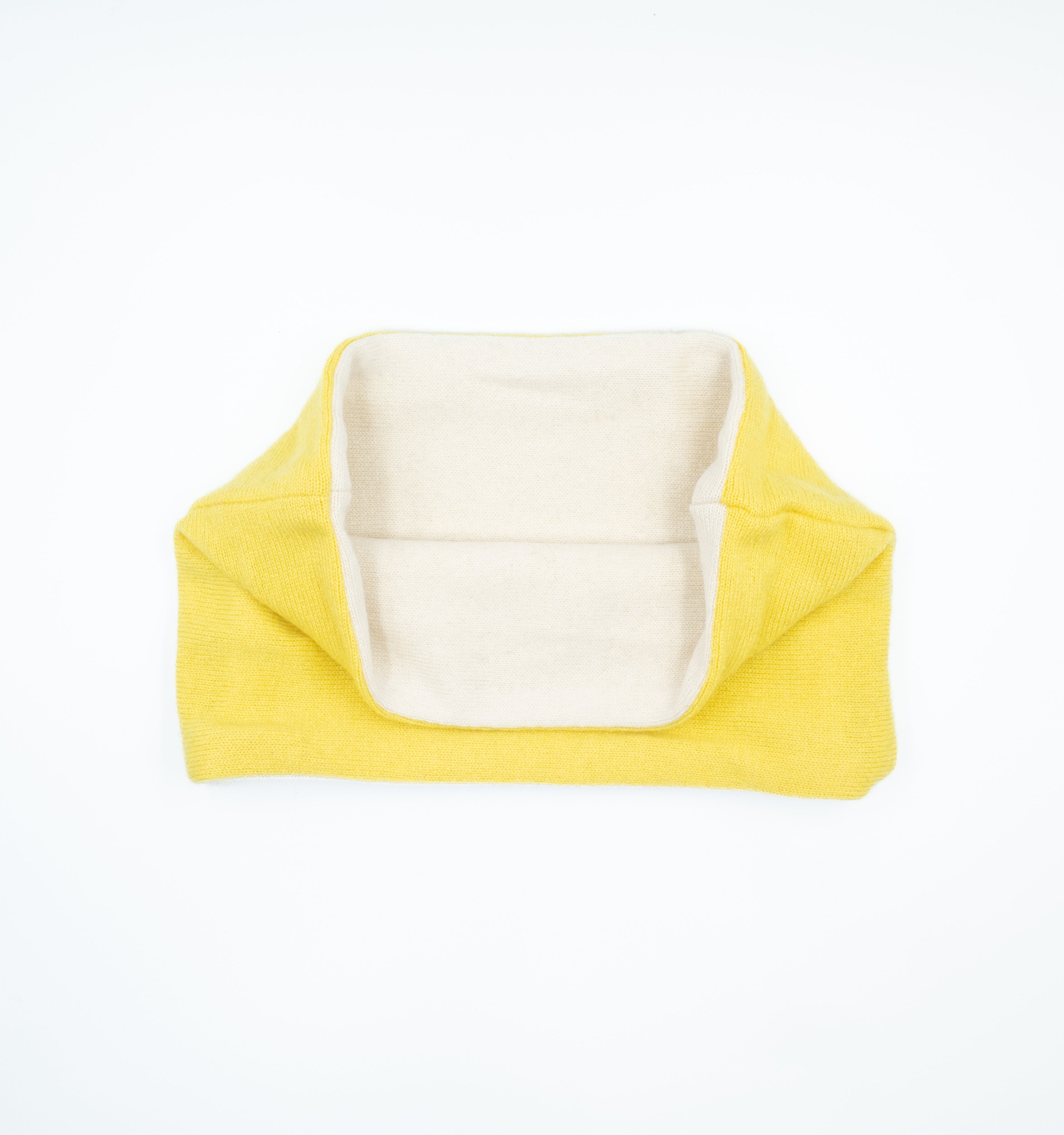 Bright Yellow and Cream Neck Warmer