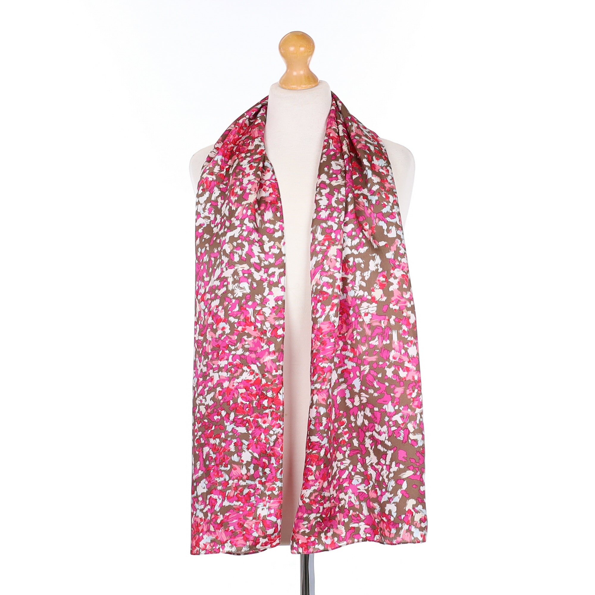 Brand New Viyella Pink Abstract Silk Scarf