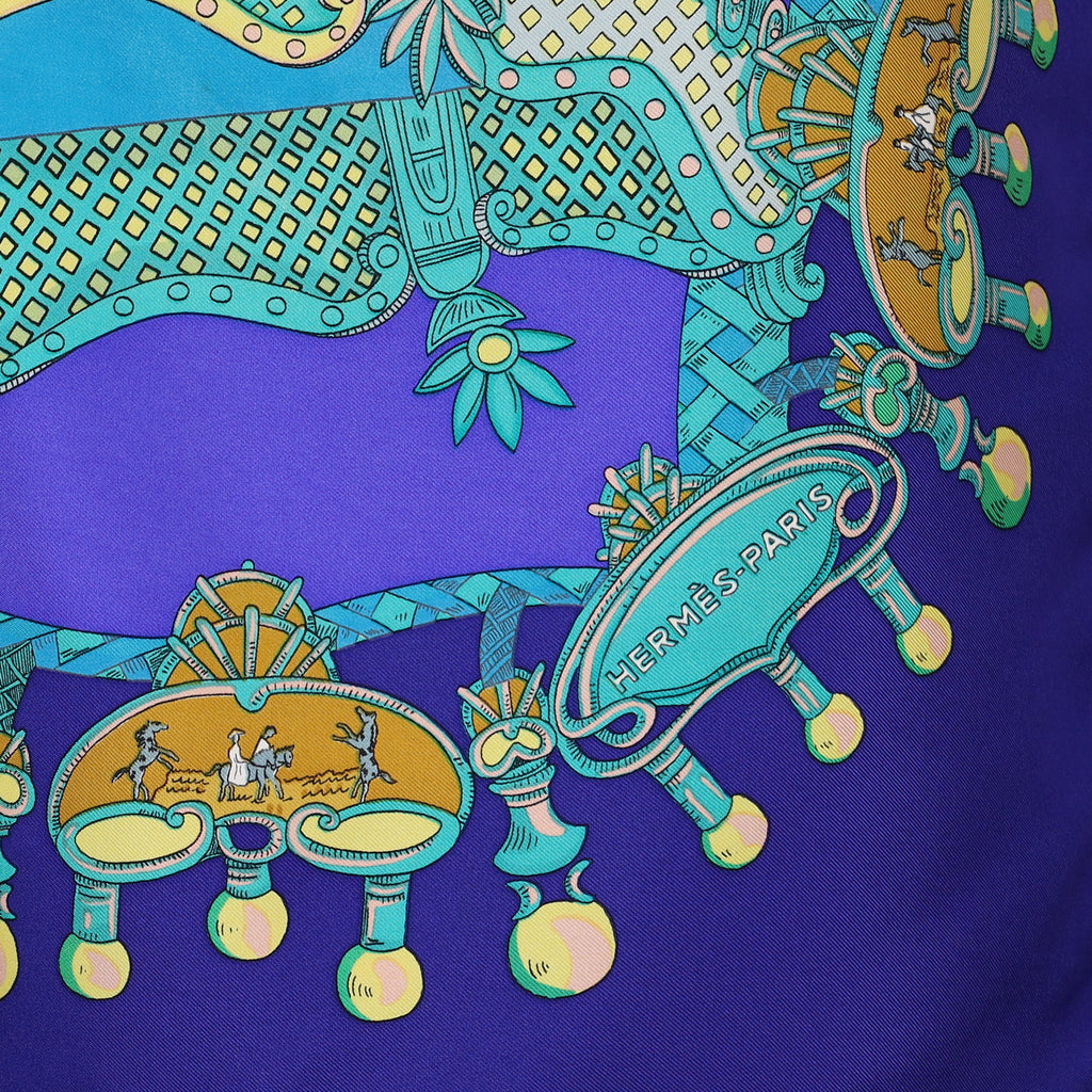 Hermès Tournez Manège Silk Scarf