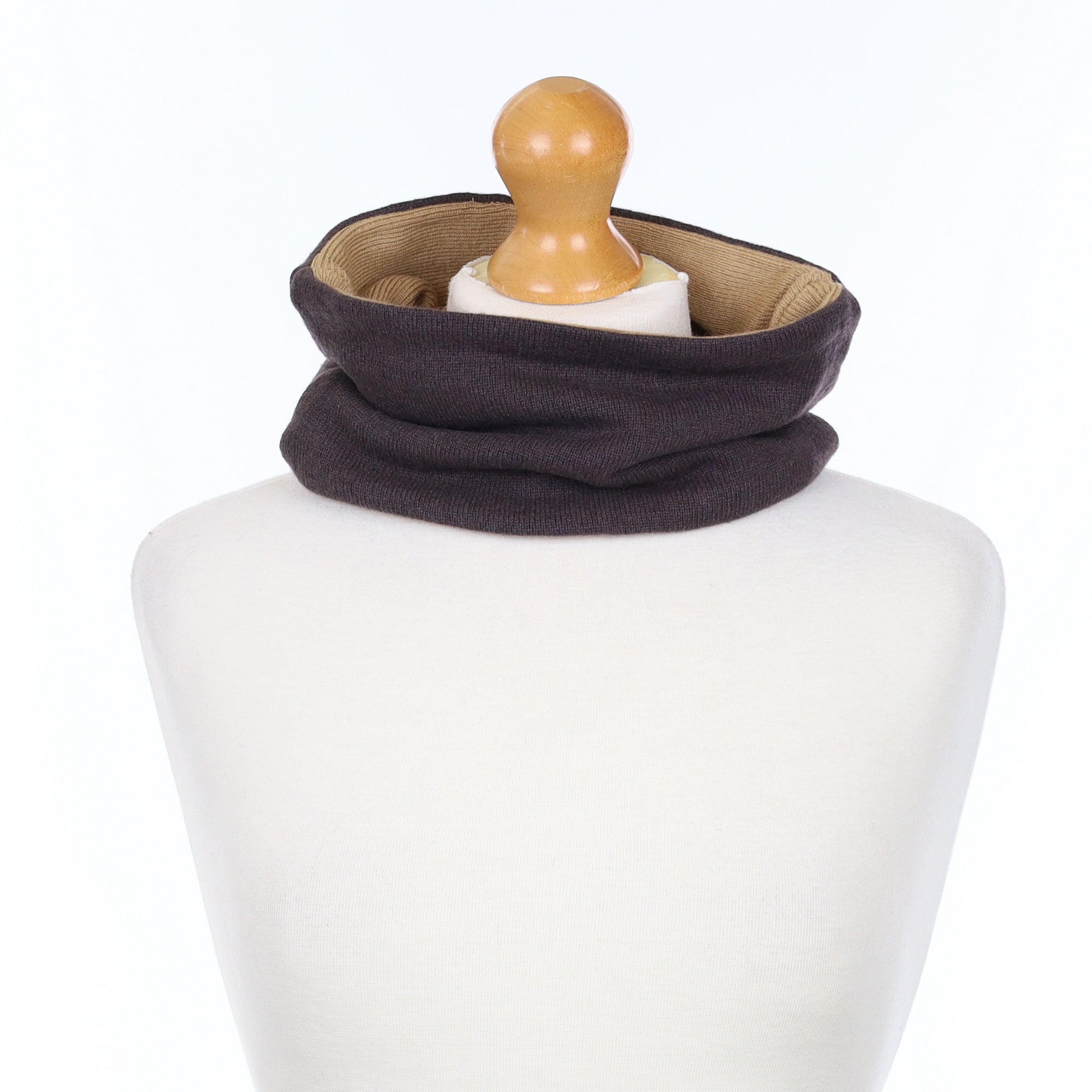 Chocolate and Camel Brown Neck Warmer
