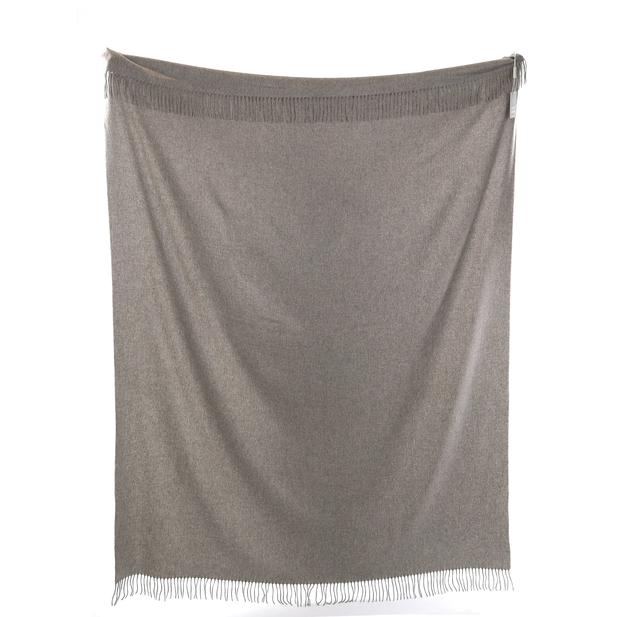 Brand New English Smoke Grey Luxury Woven Cashmere Blanket