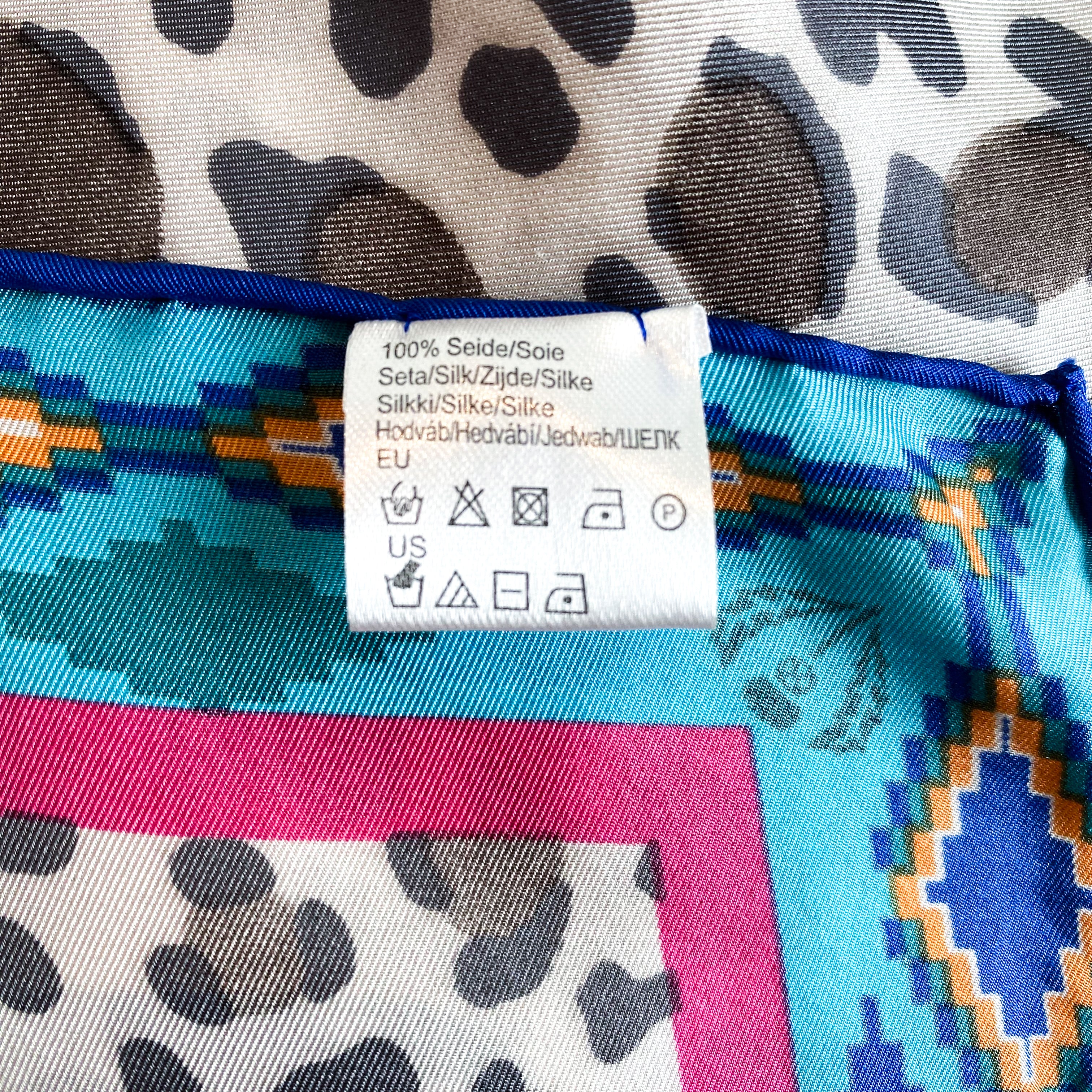 Immaculate Fraas Animal Print Silk Scarf