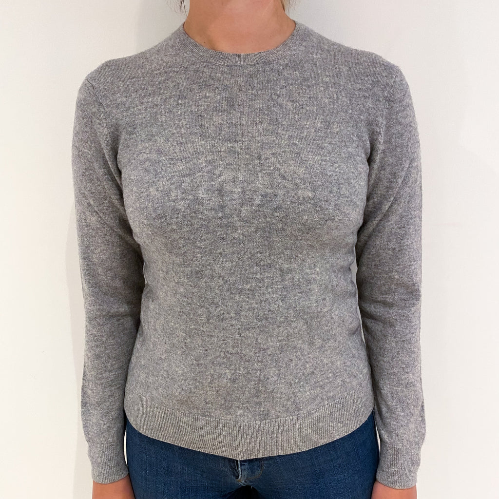Smoke Grey Cashmere Crew Neck Jumper Small