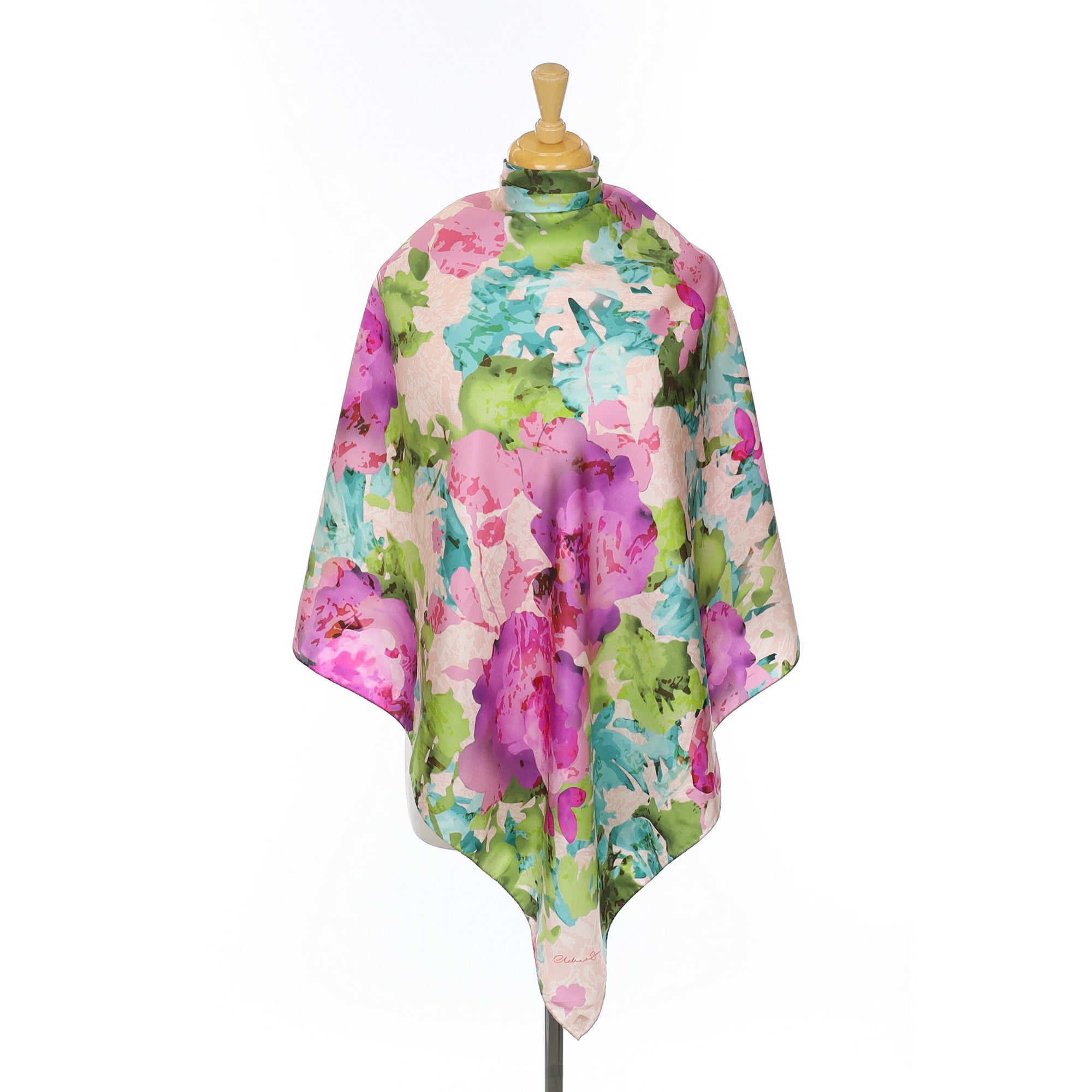 Clelia & Romy Pretty Floral Silk Scarf