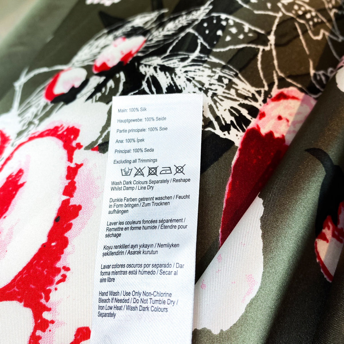 Joules Large Floral Wrap Style Silk Scarf