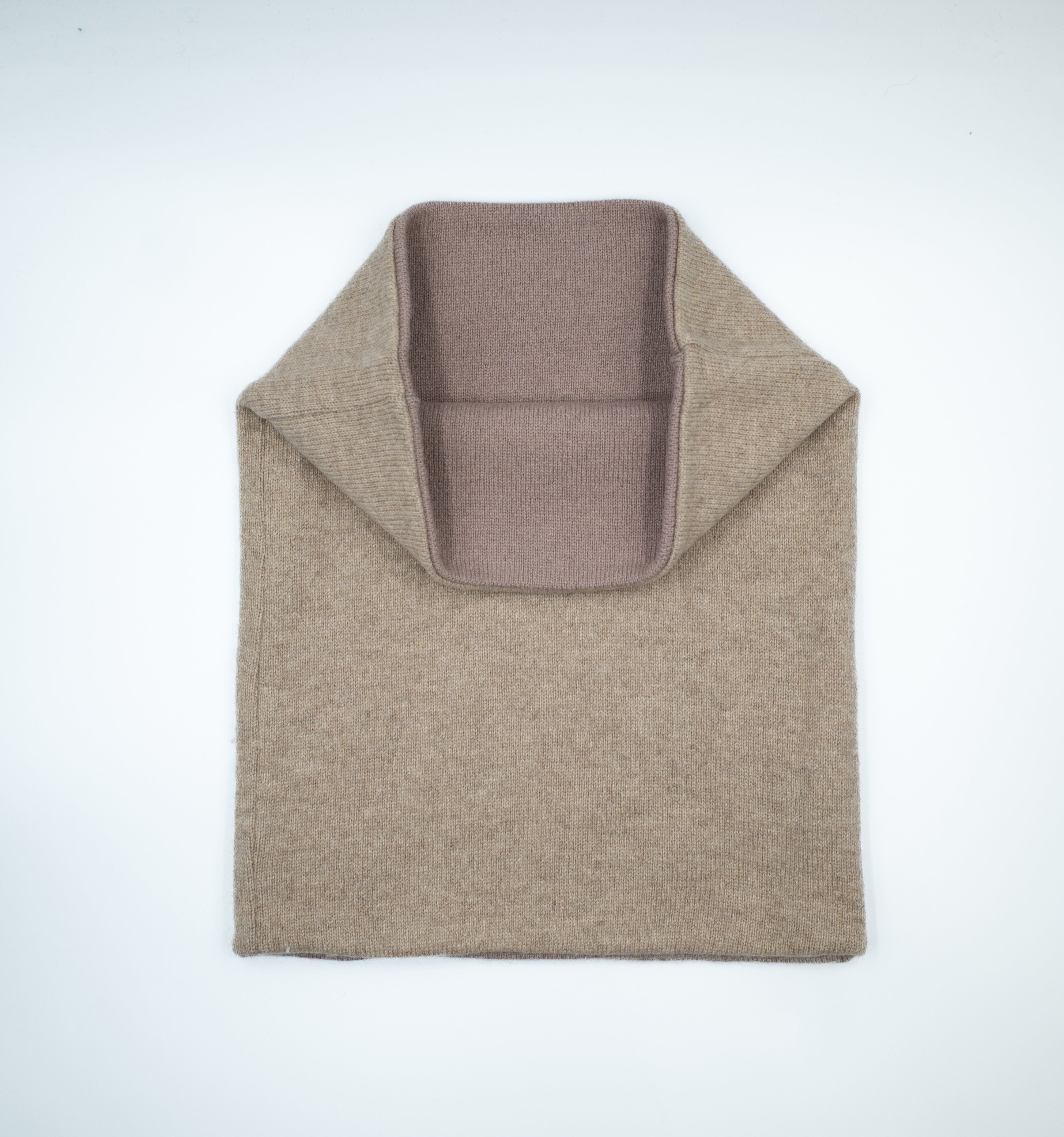 Oatmeal and Mauve Purple Luxury Double Layered Snood