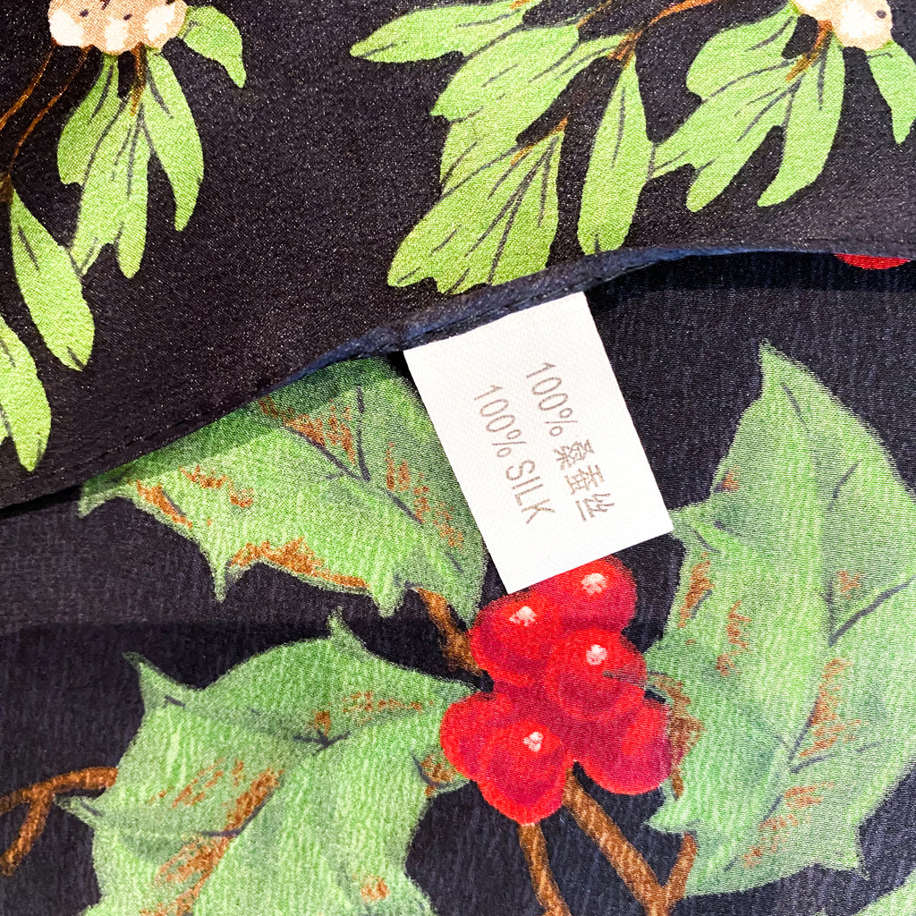 Holly & Mistletoe Silk Scarf