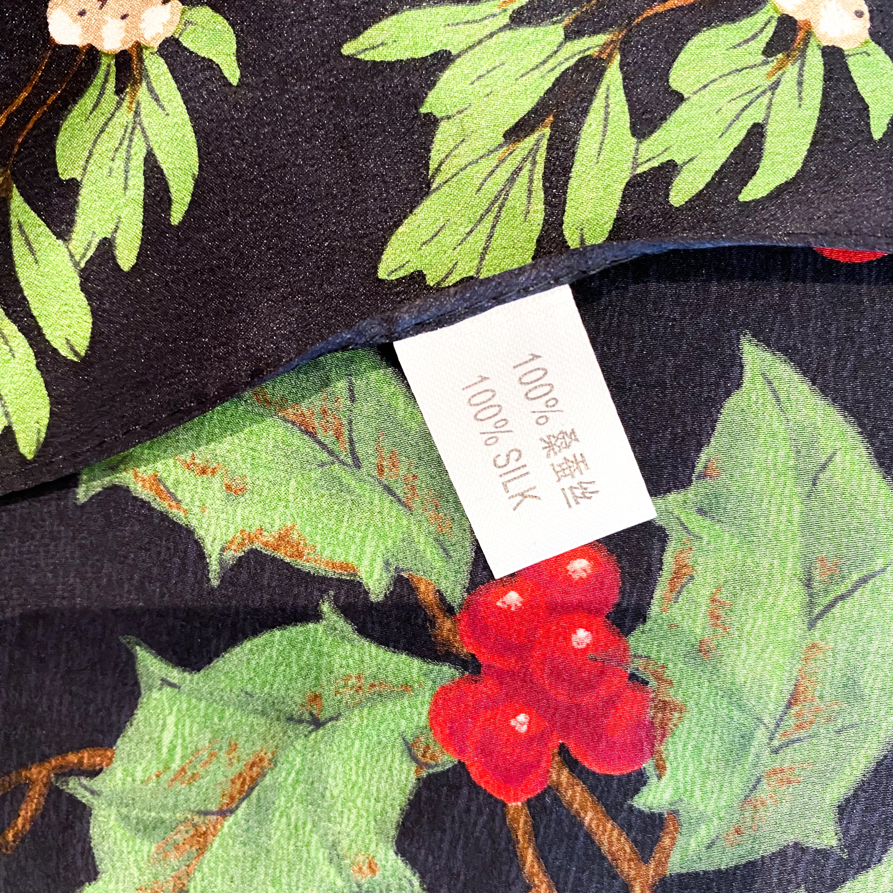 Holly & Mistletoe Silk Scarf