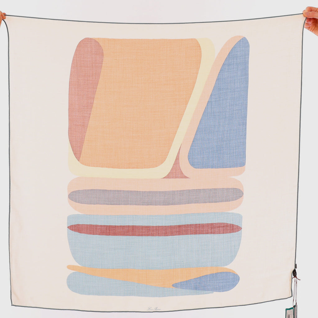 Brand New Loro Piana Cashmere Blend Abstract Scarf