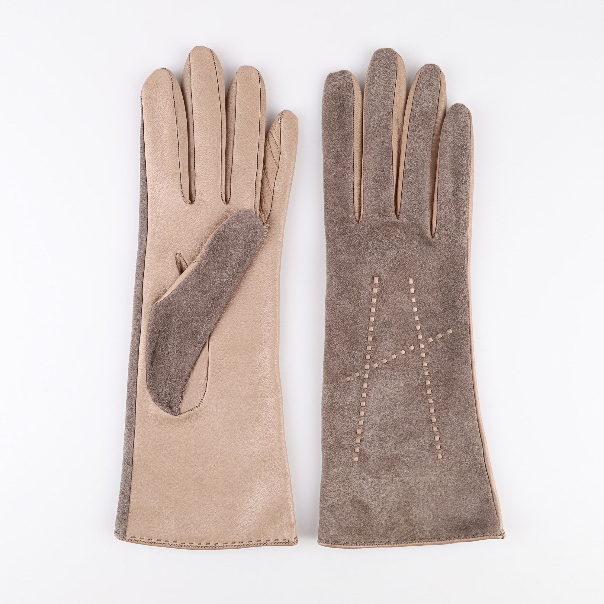 Boxed Hermès Leather and Suede Gloves
