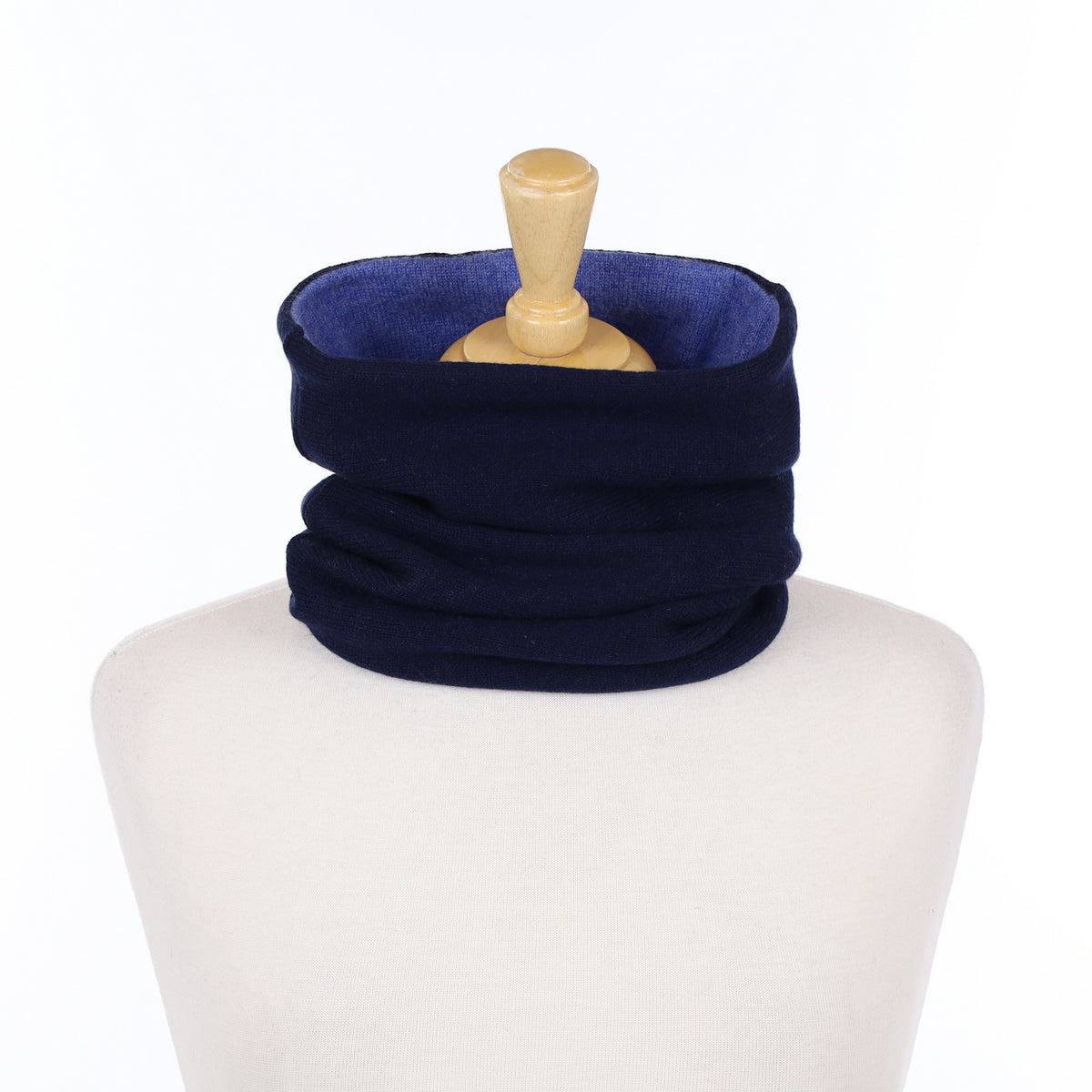 Navy and Blue Marl Luxury Double Layered Snood