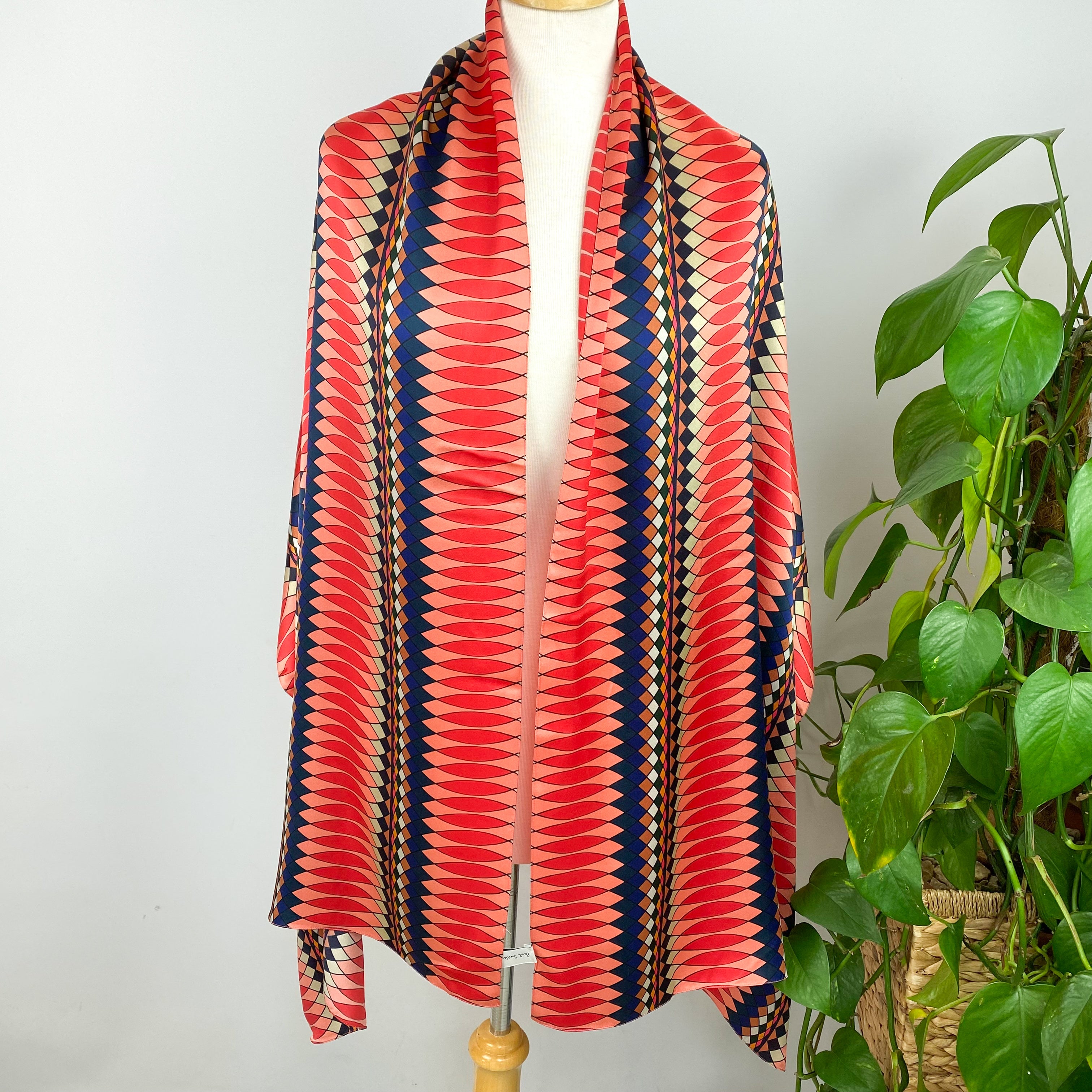 Paul Smith Multi Colour Abstract Silk Scarf