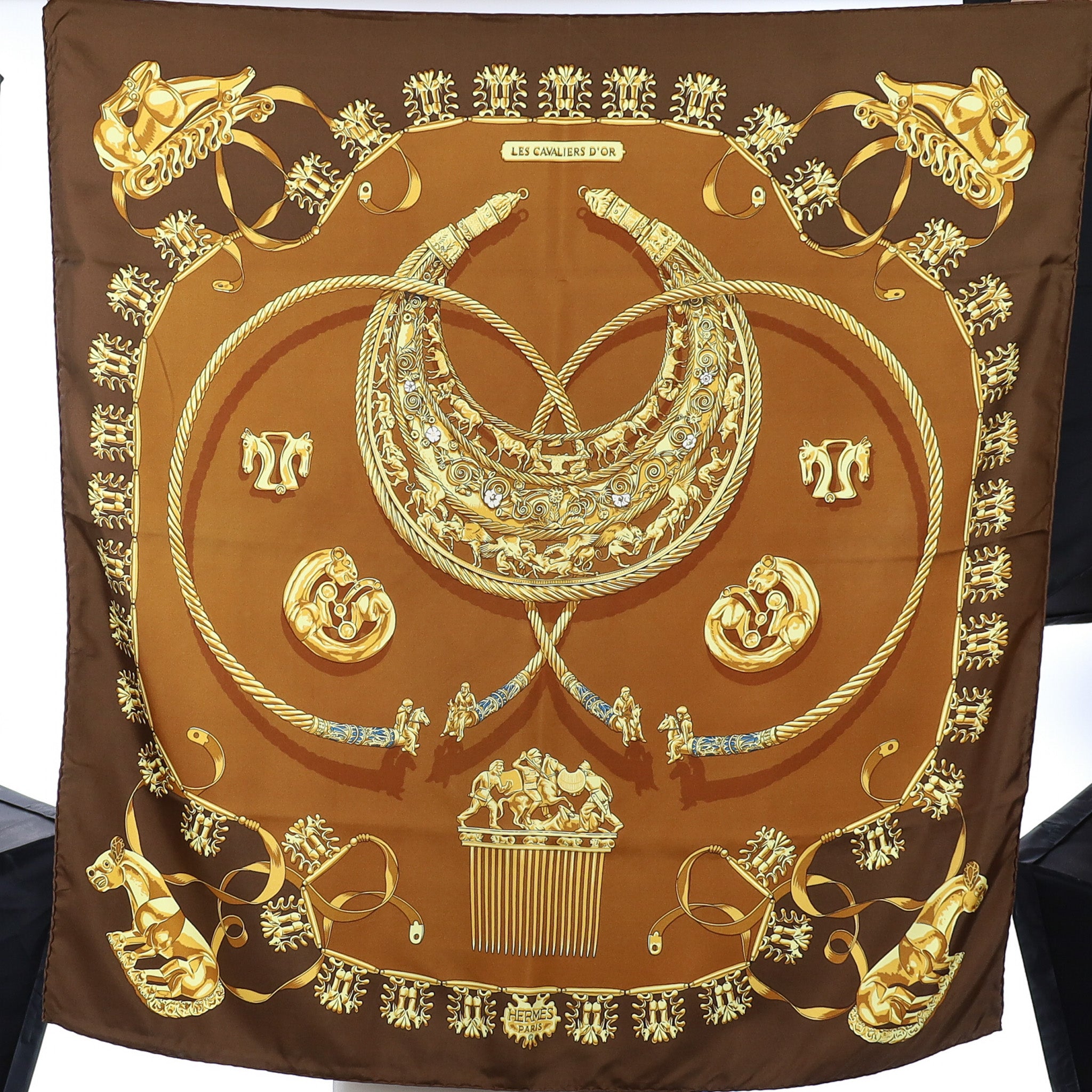 Hermès Les Cavaliers D’or Silk Scarf