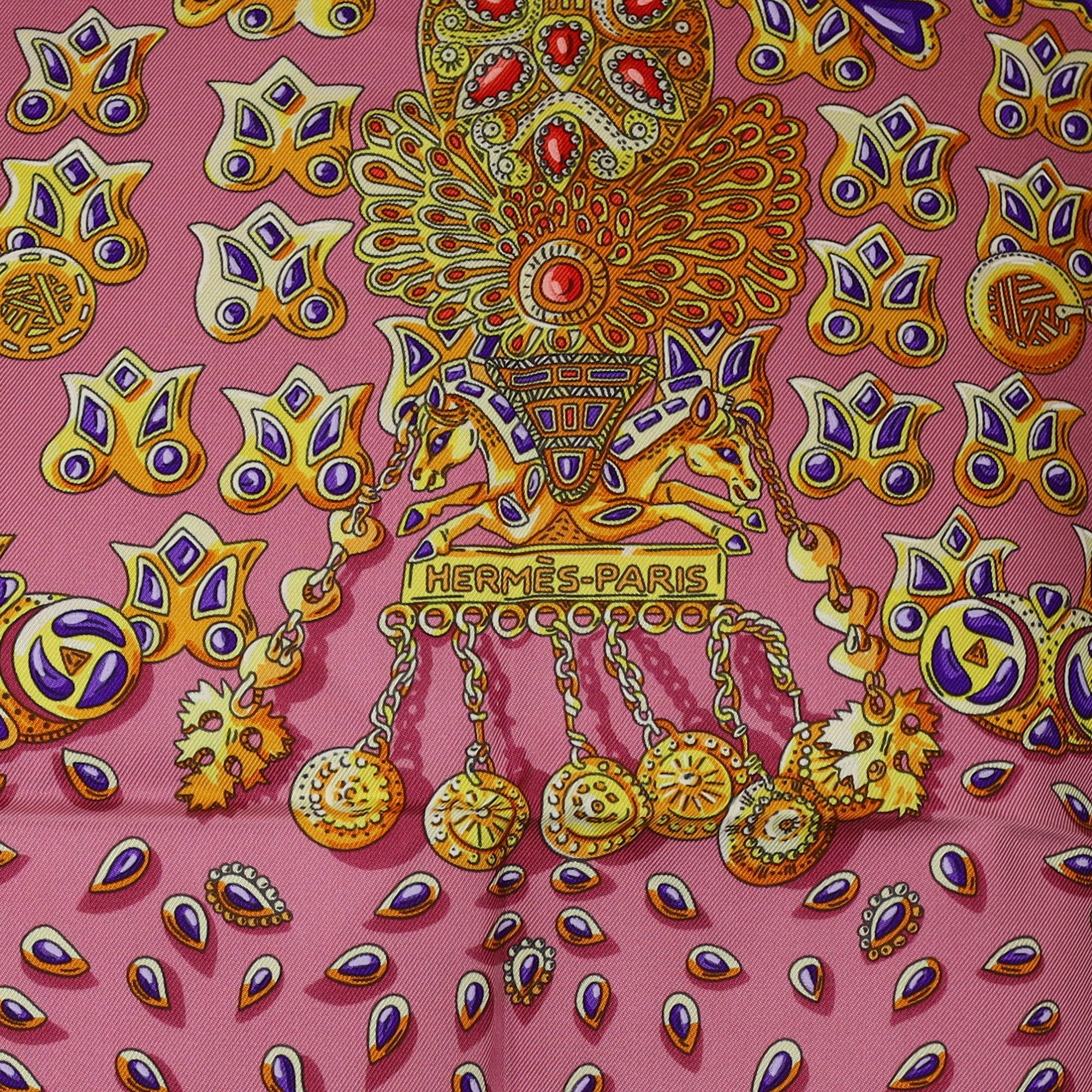 Brand New Boxed Hermès Tresors Retrouves Silk Scarf