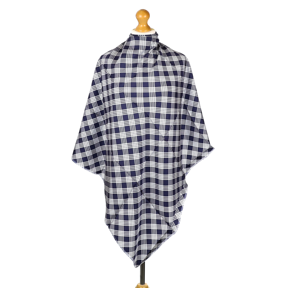 Brand New Agnona Navy Check Silk Scarf