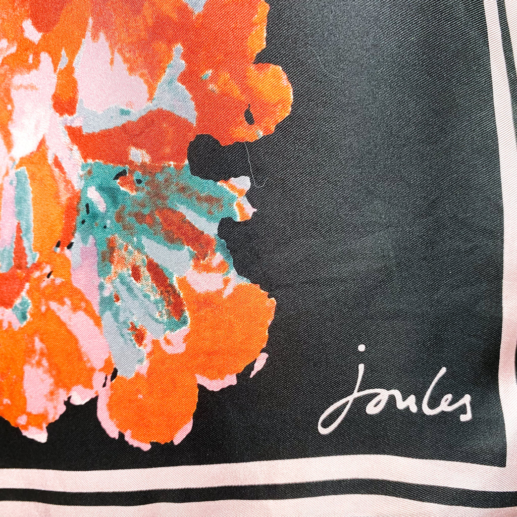 Joules Floral Pattern Silk Scarf