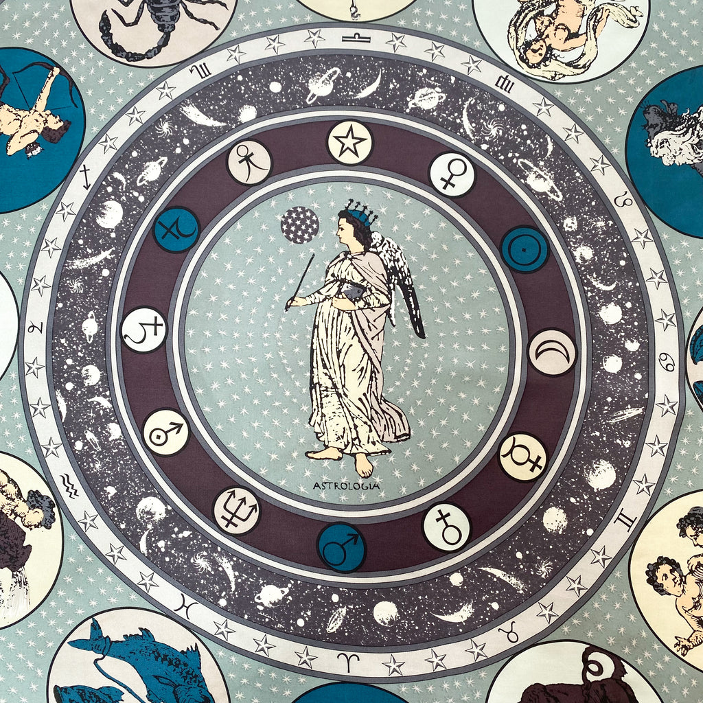 English Eccentrics Signs of the Zodiac Silk Scarf