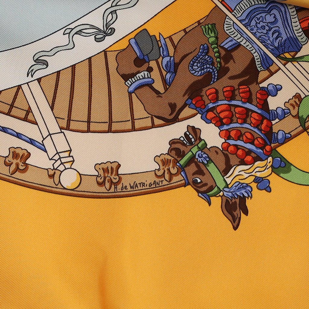 Brand New Boxed Hermès Musée Vivant du Cheval Chantilly Silk Scarf