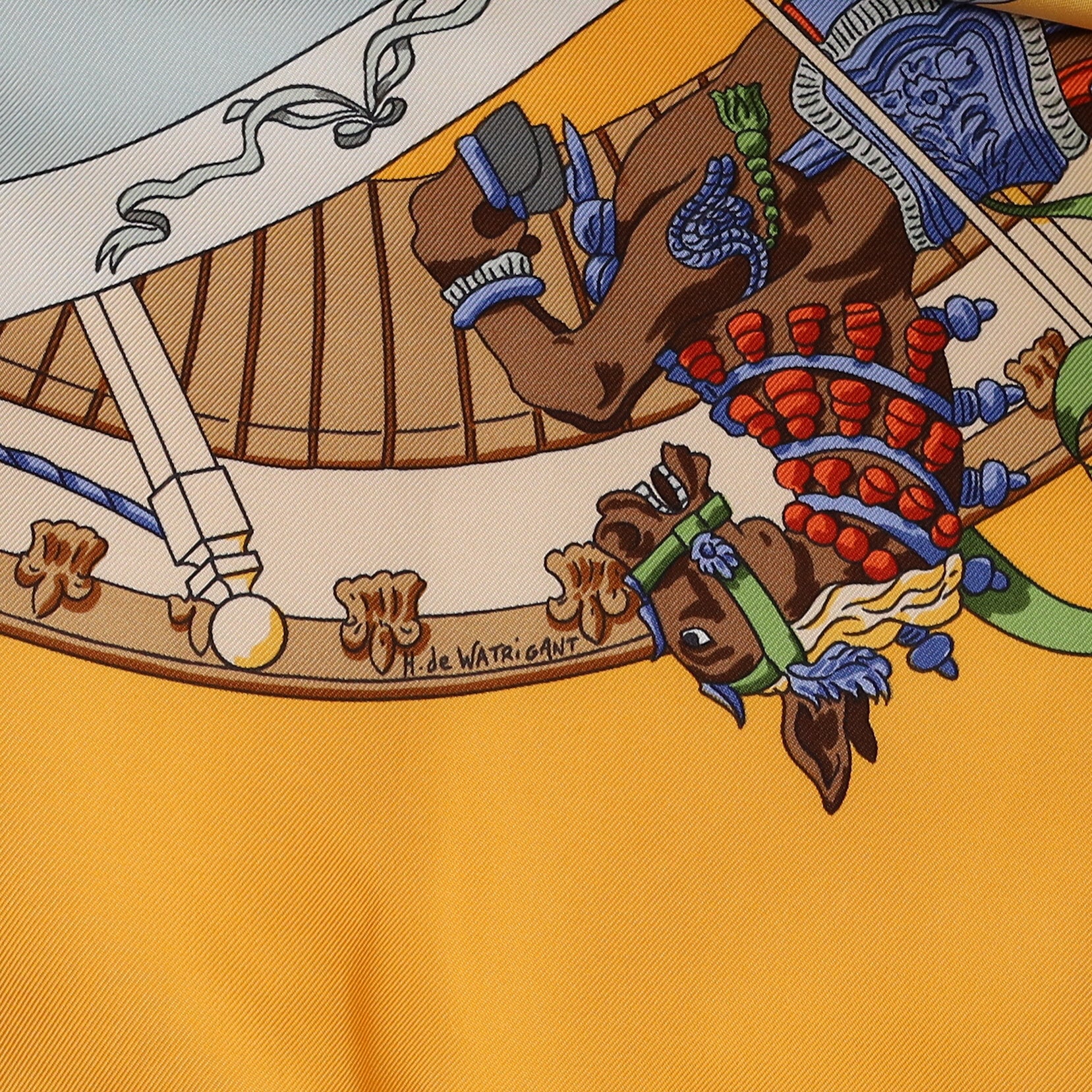 Brand New Boxed Hermès Musée Vivant du Cheval Chantilly Silk Scarf