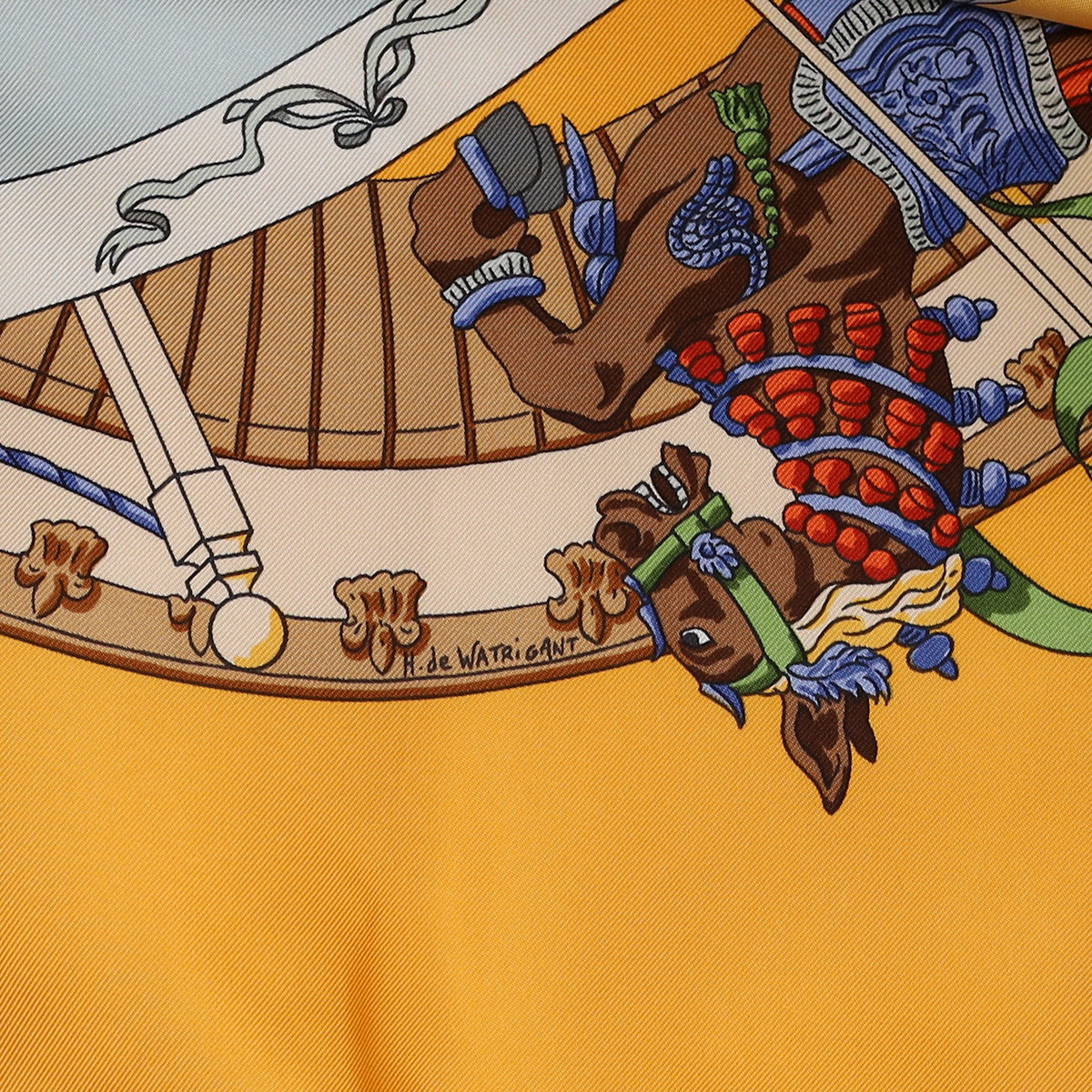 Brand New Boxed Hermès Musée Vivant du Cheval Chantilly Silk Scarf