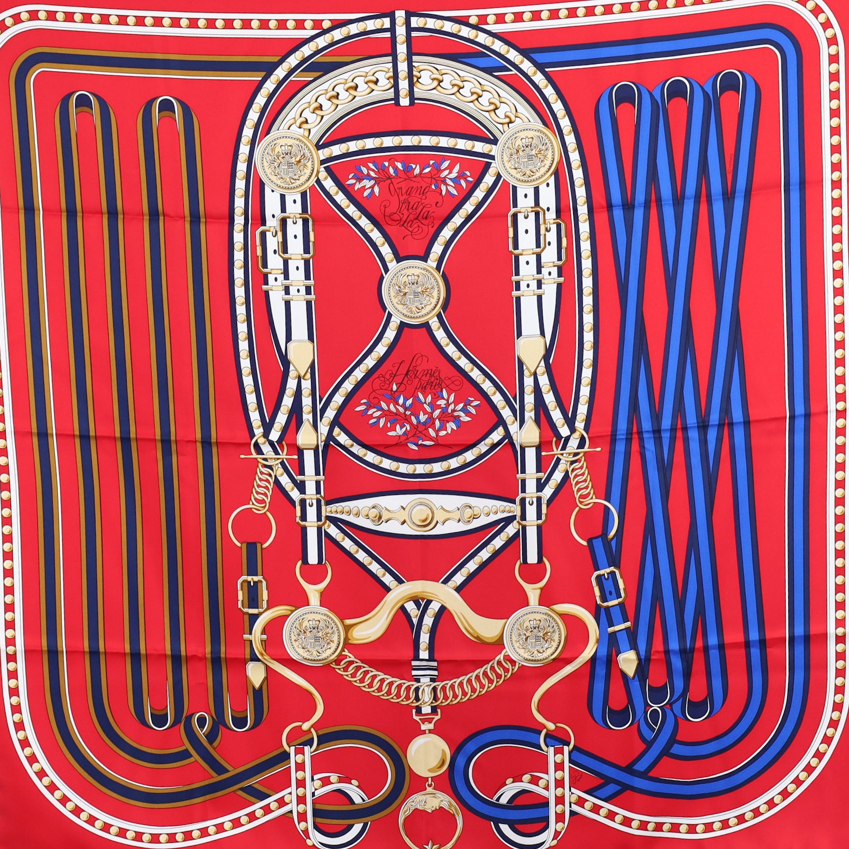 Brand New Boxed Hermès Grand Tralala Silk Scarf