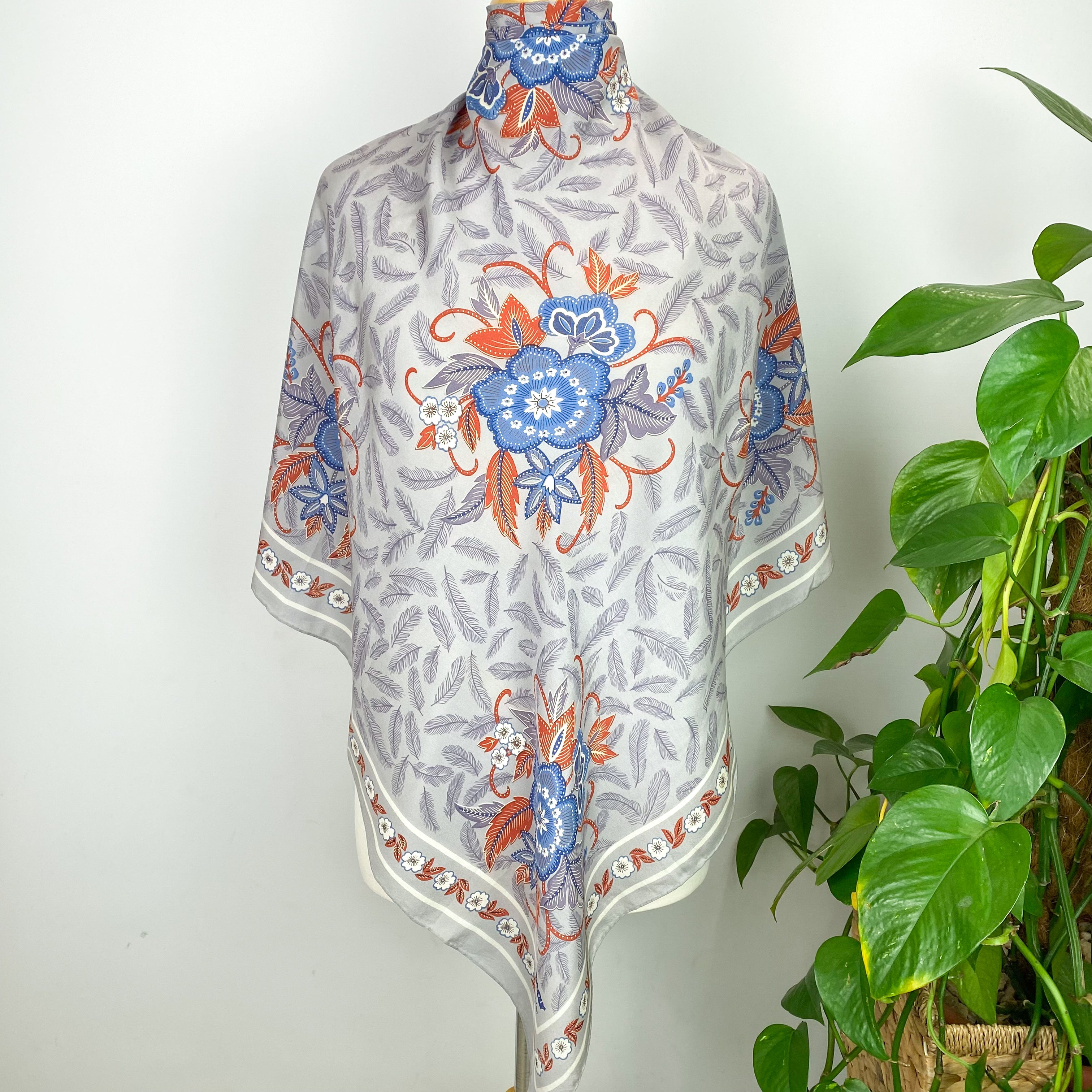 Jacqmar Floral Vintage Silk Scarf
