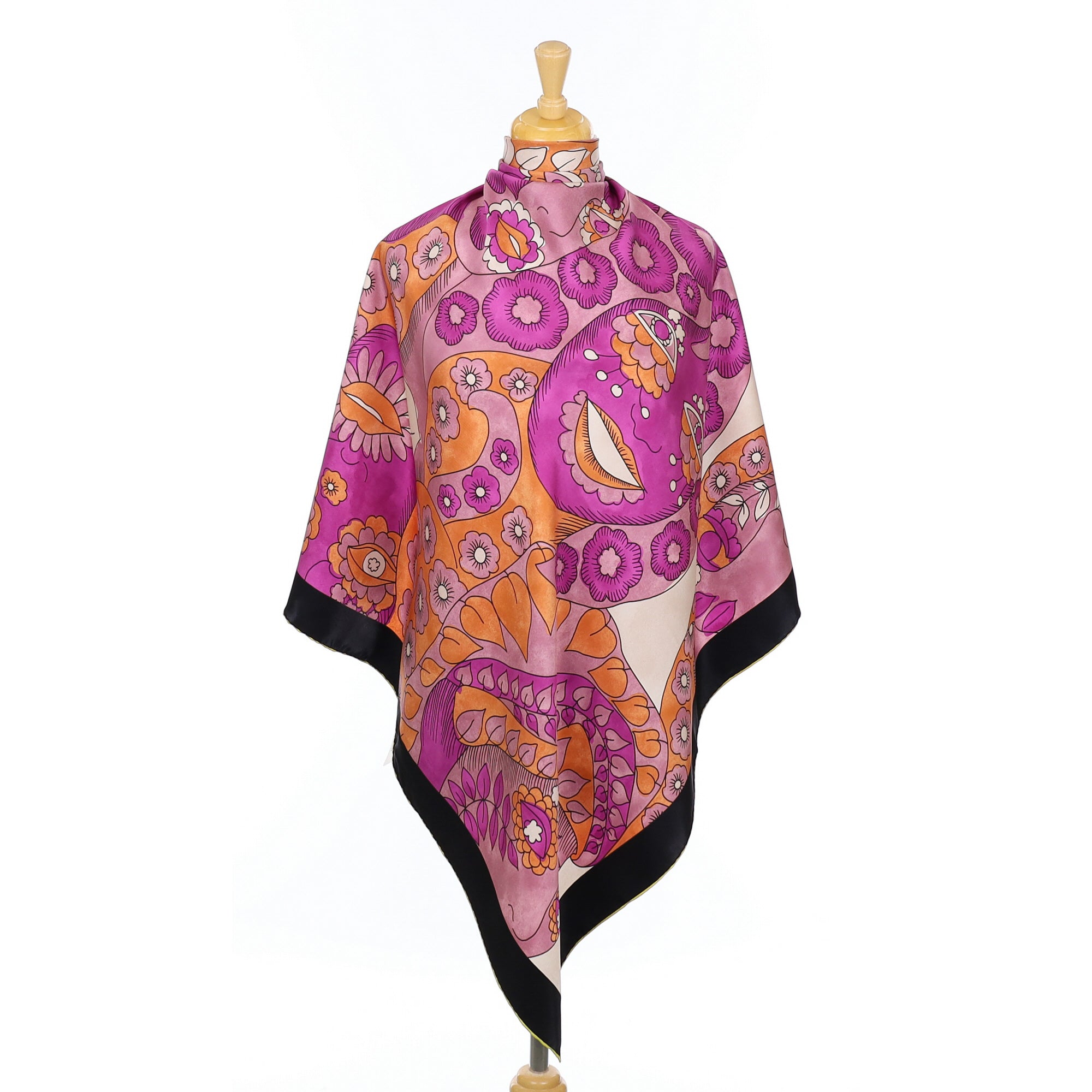 Brand New Mantero Pink Ladies Silk Scarf