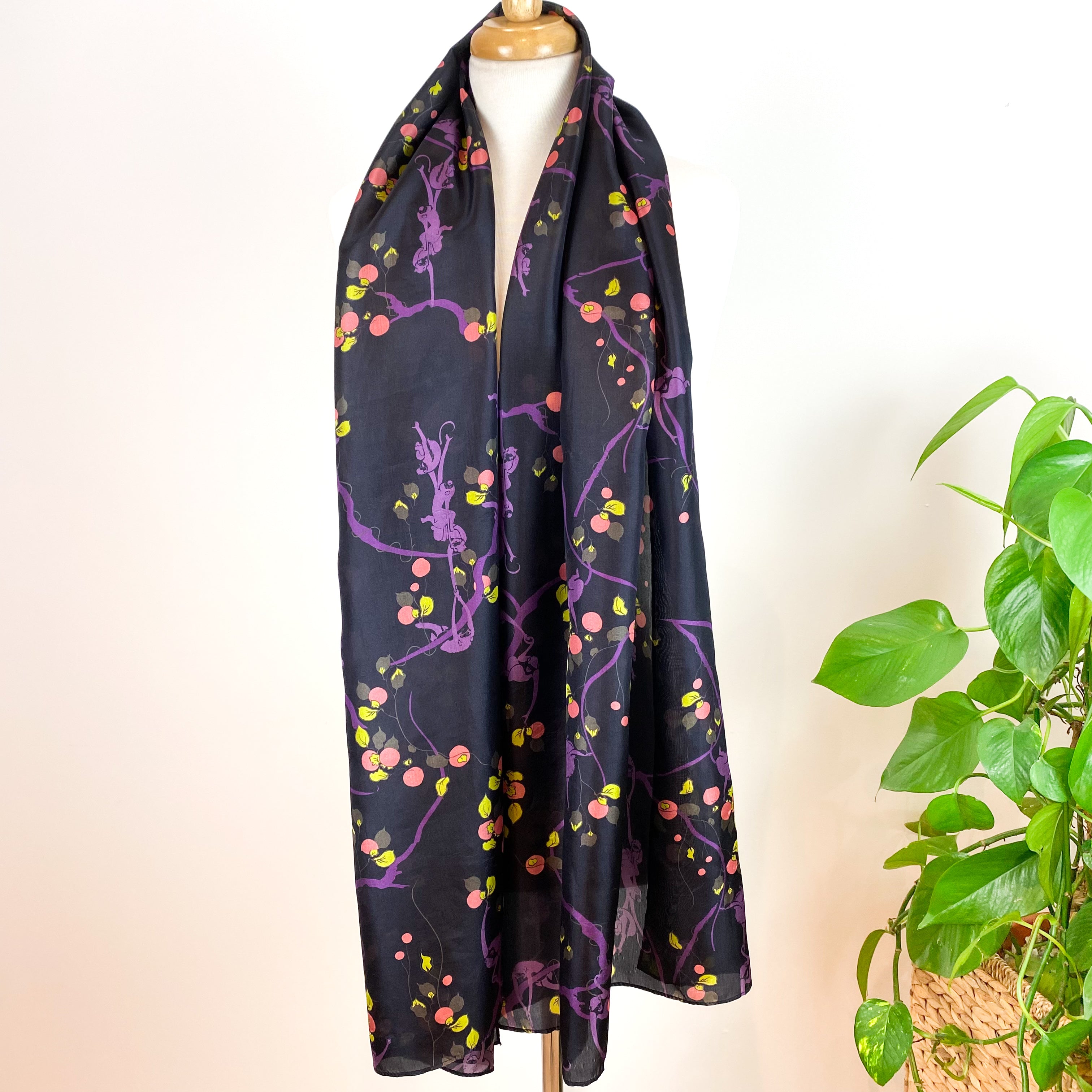 Jigsaw Floral Wrap Style Silk Scarf