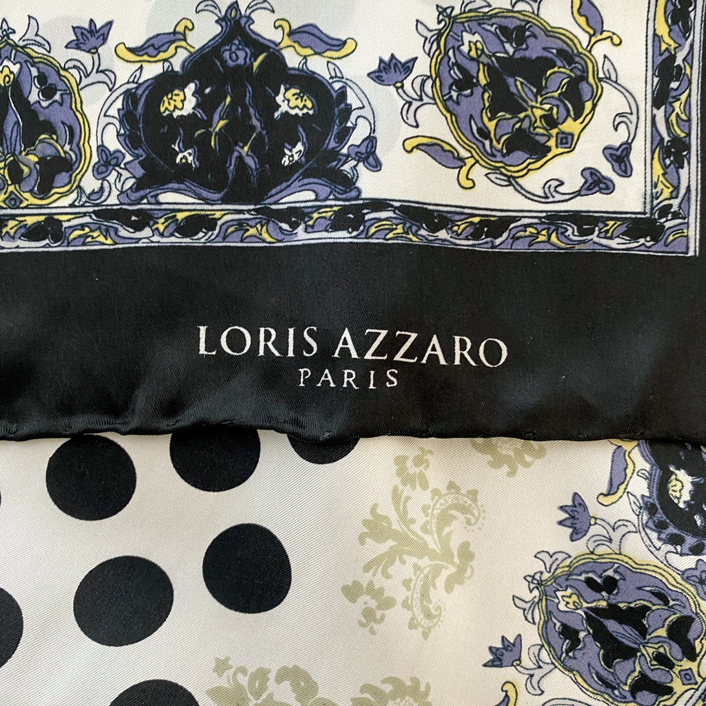 Immaculate Loris Azzaro Spotty Silk Scarf