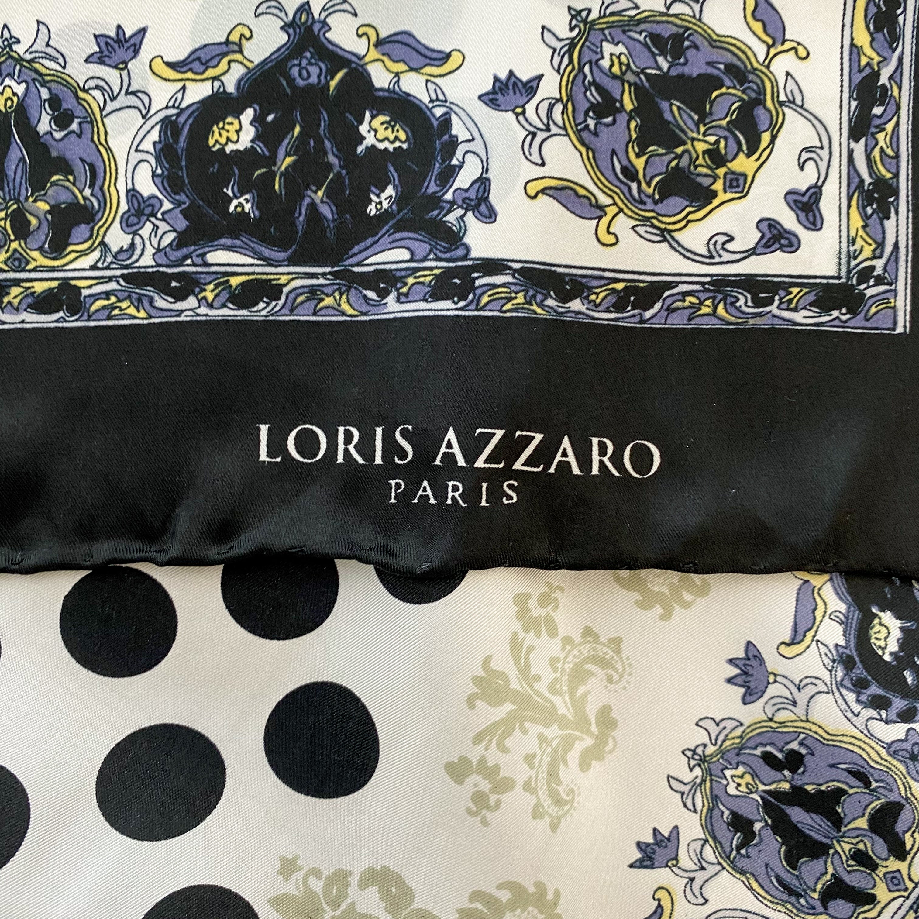 Immaculate Loris Azzaro Spotty Silk Scarf