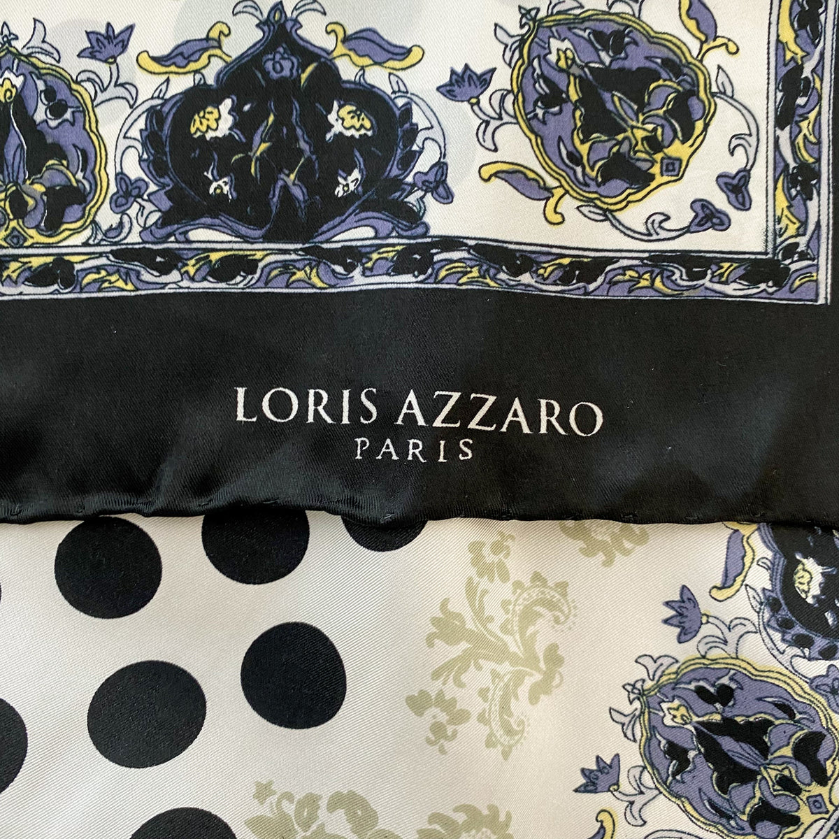 Immaculate Loris Azzaro Spotty Silk Scarf