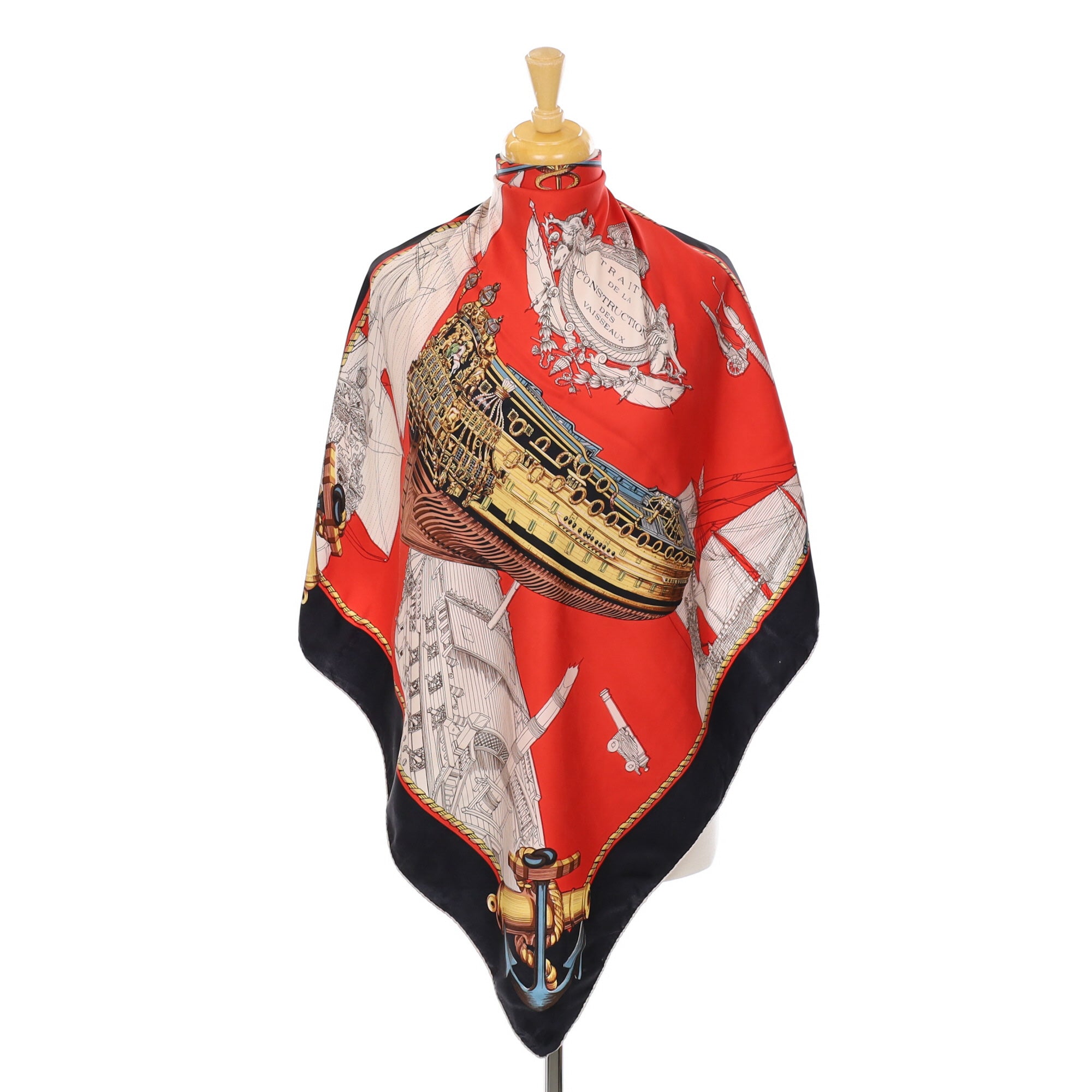 French Nautical Vintage Silk Scarf