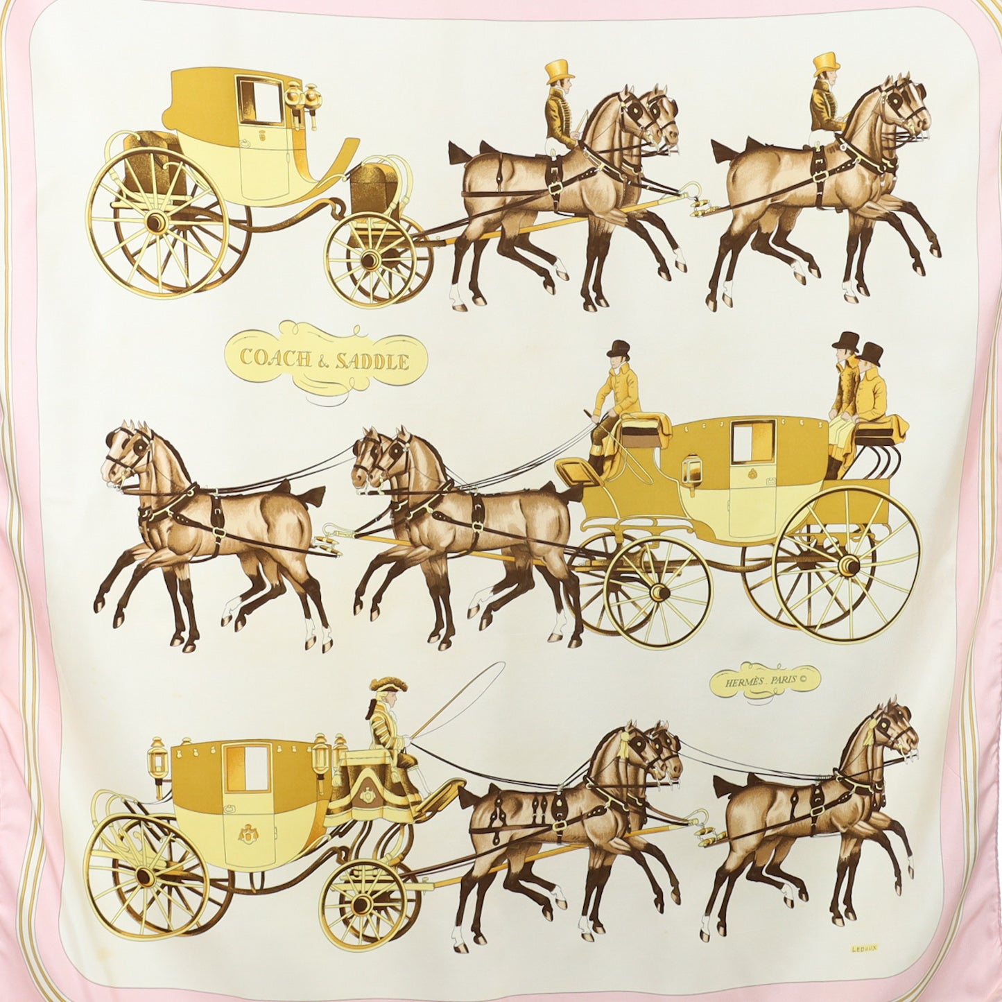Hermès Coach & Saddle Silk Scarf