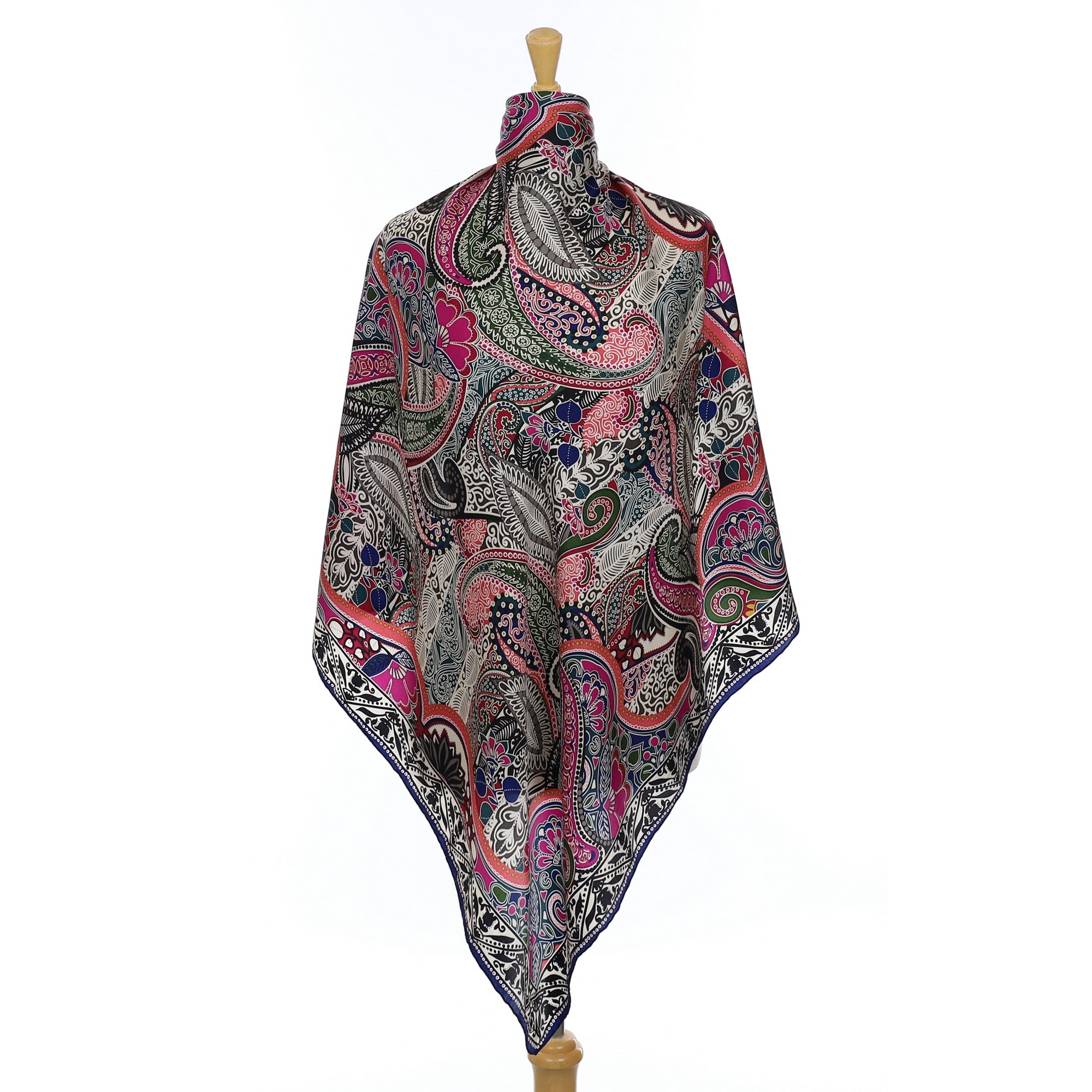 Colourful Paisley Silk Scarf