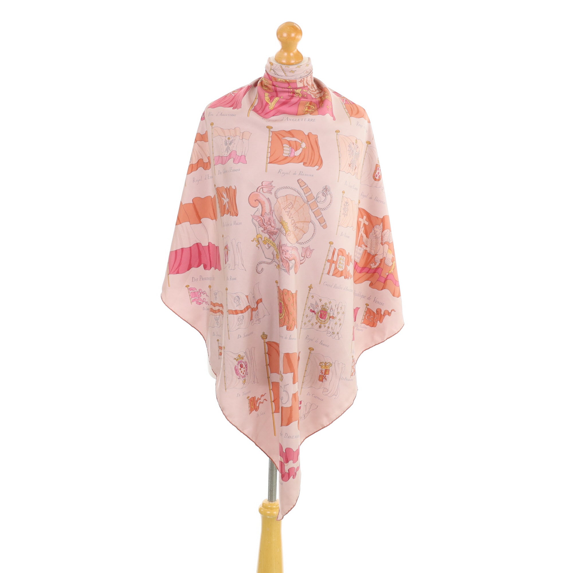 Hermès Pavois Surteint Silk Scarf