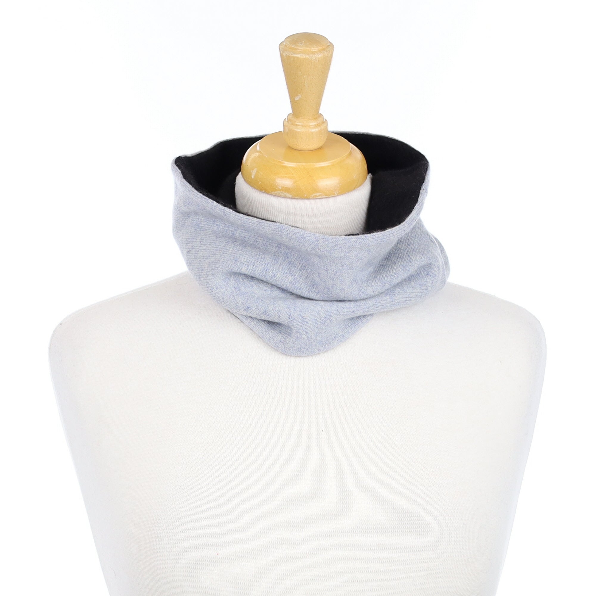 Dove Grey and Black Neck Warmer