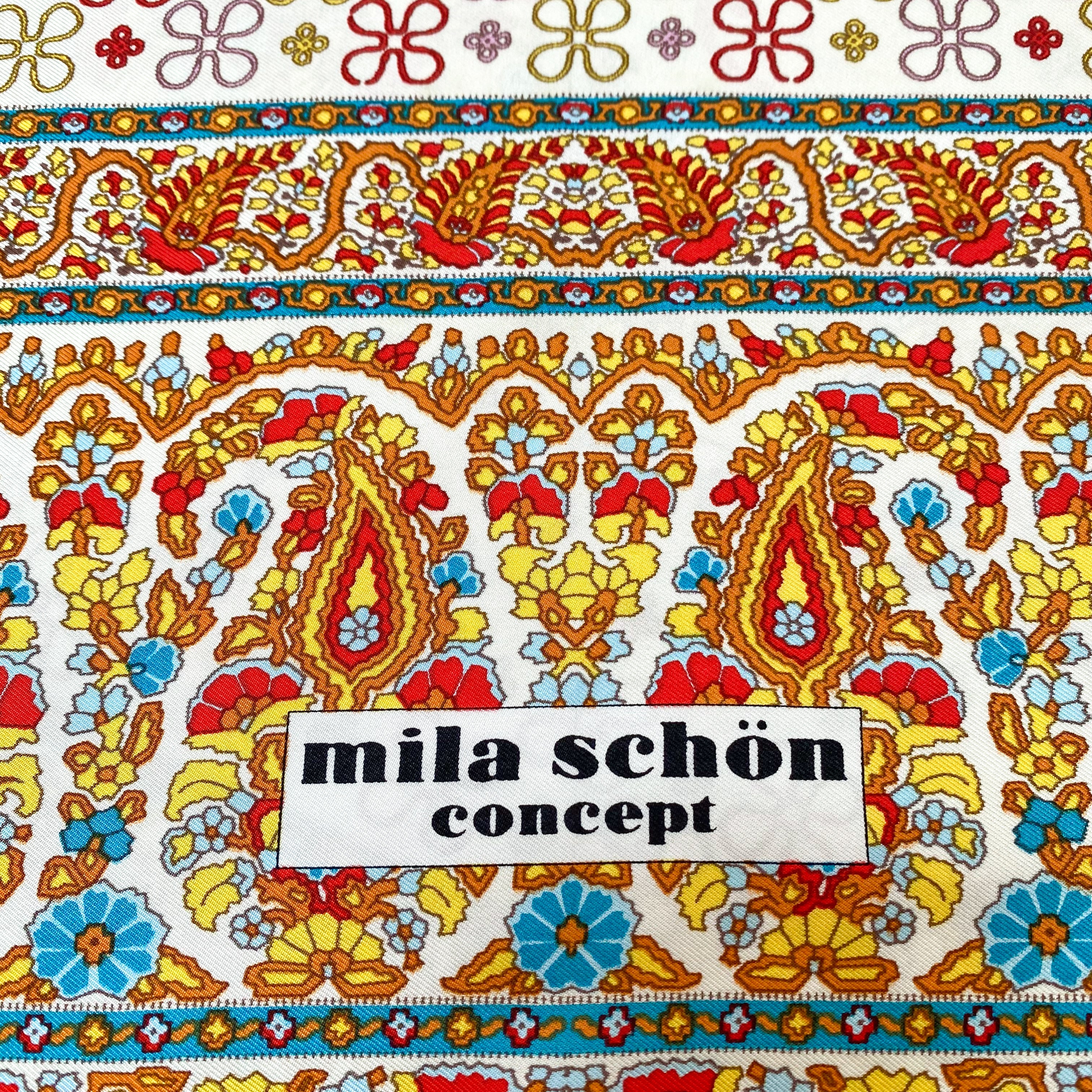 Mila Schön Paisley Silk Scarf