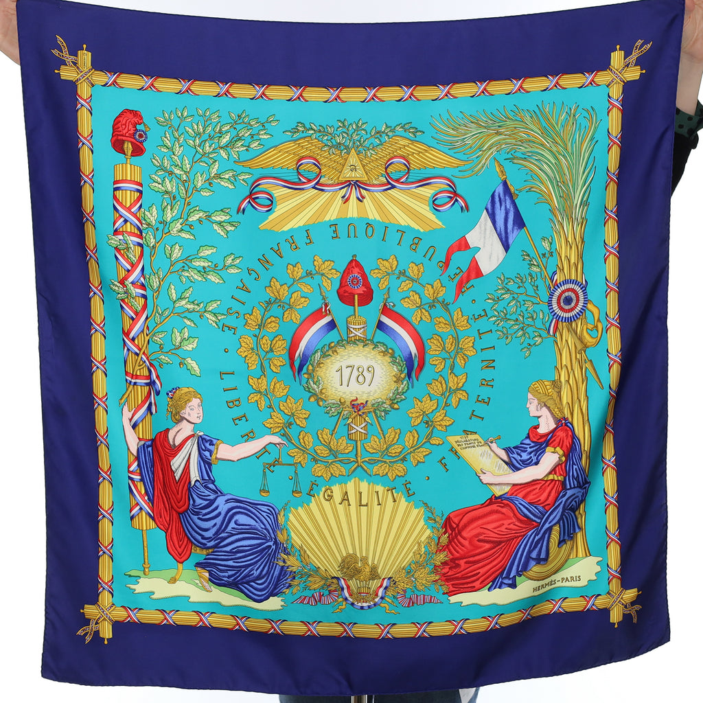 Hermès République Française Liberté Égalite 1789 Silk Scarf